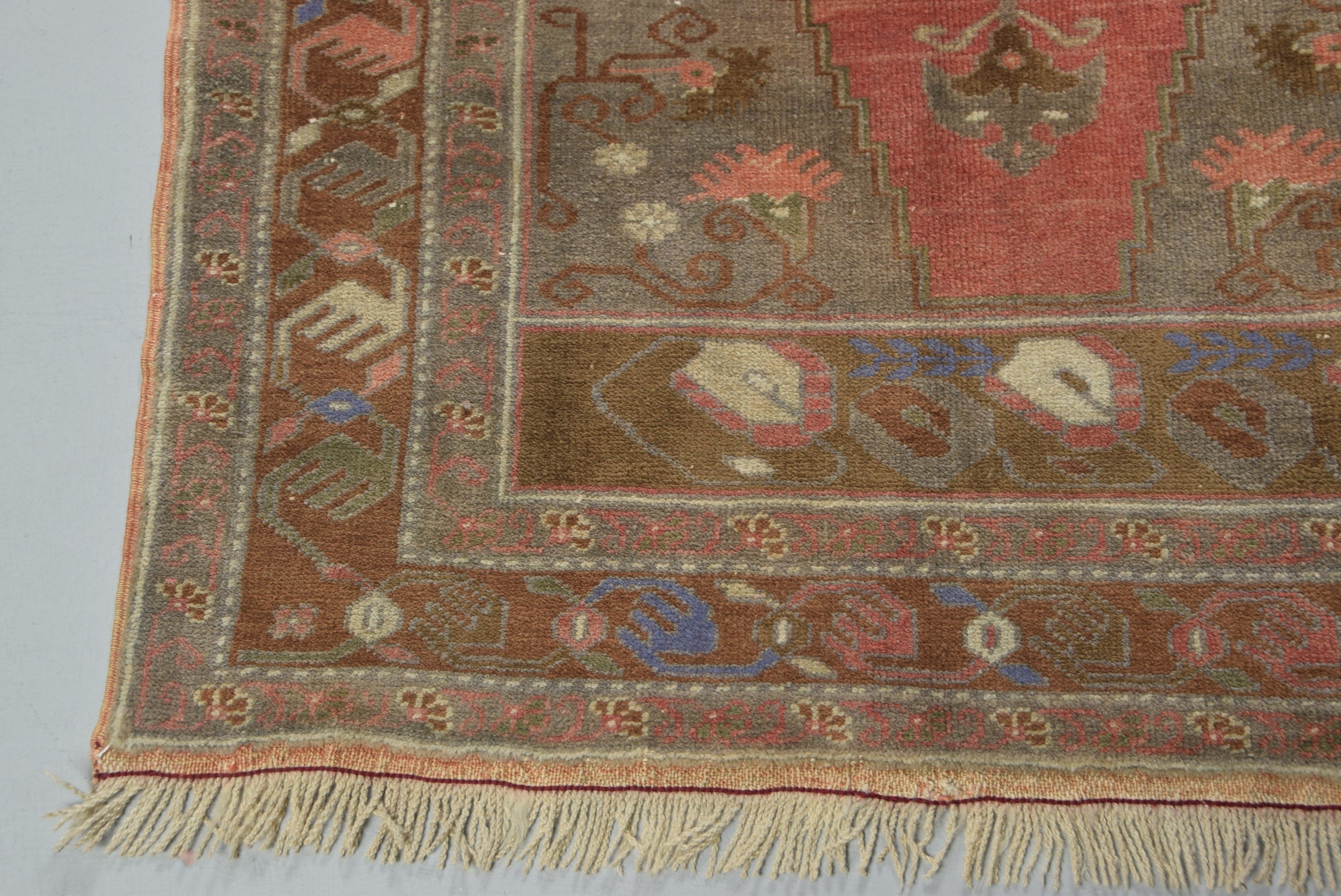 Yatak Odası Halıları, Vintage Halılar, Çocuk Halıları, Giriş Halıları, Kırmızı 3,5x6,6 ft Accent Halılar, Türk Halıları, Oushak Halı