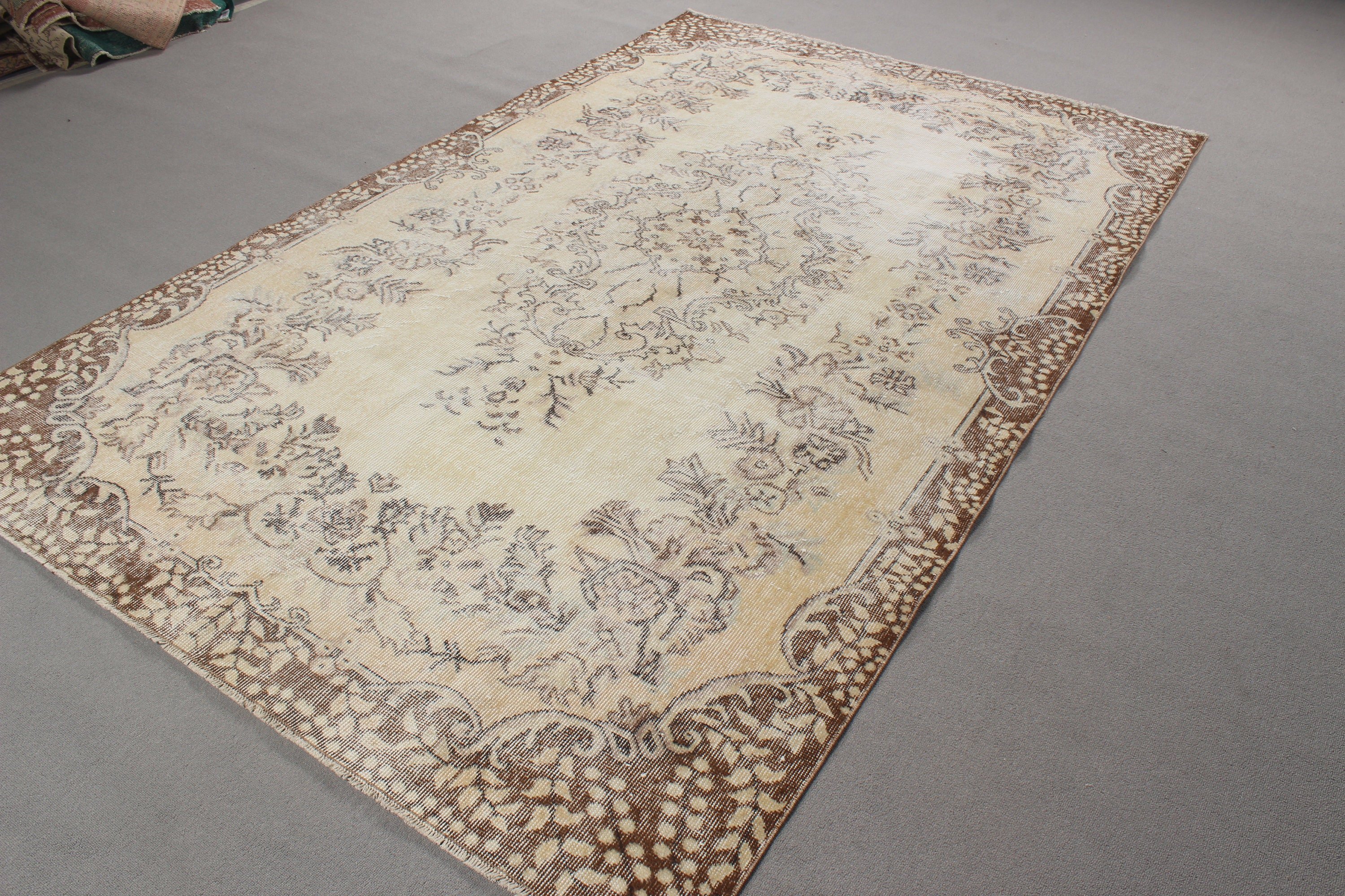 Turkish Rugs, Beige Statement Rug, Living Room Rugs, Bedroom Rugs, Anatolian Rugs, Vintage Rugs, Large Boho Rugs, 5.8x9.3 ft Large Rugs