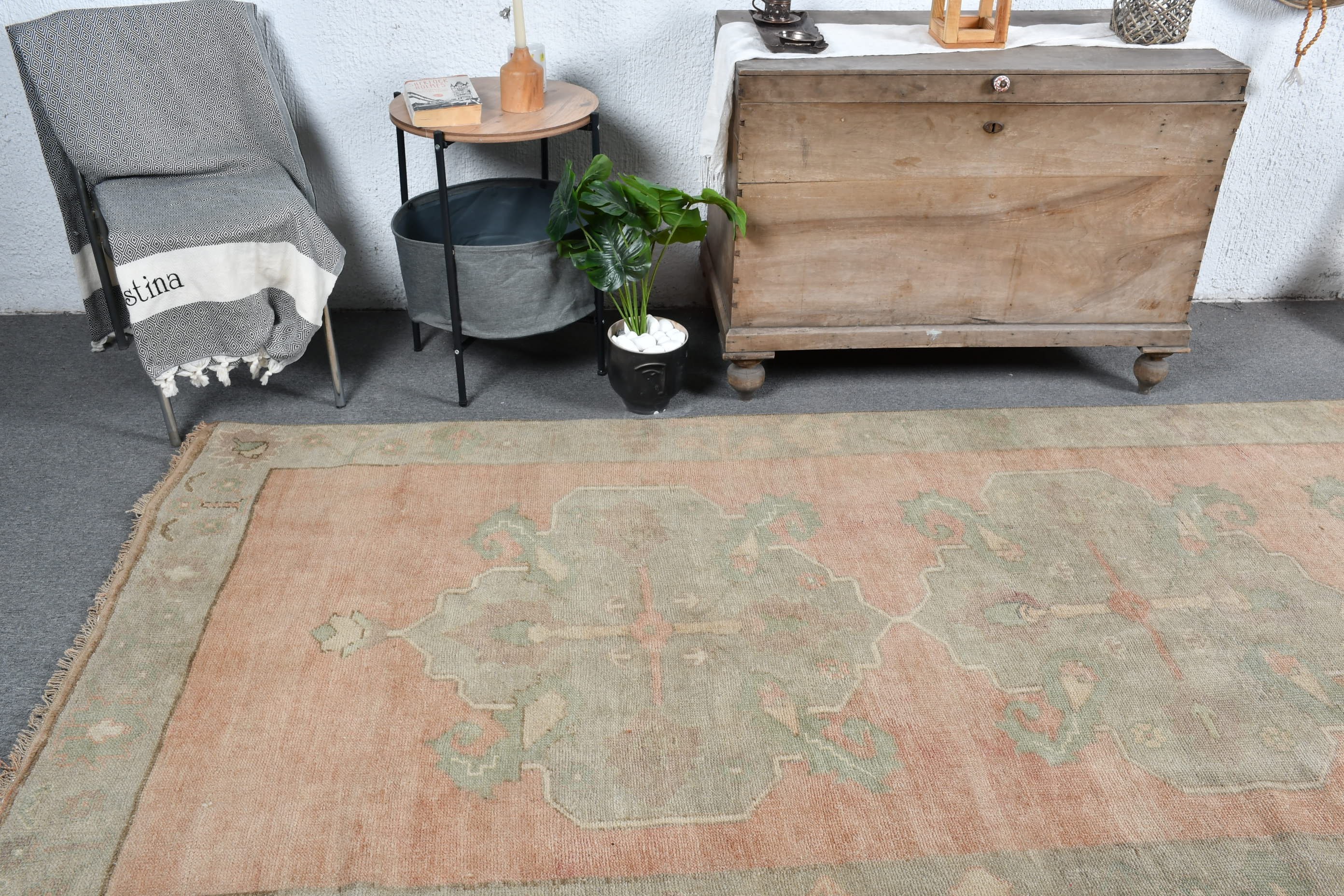 Living Room Rug, Vintage Rugs, Oriental Rugs, Beige Antique Rugs, Dining Room Rugs, Turkish Rug, 4.6x11 ft Large Rug, Anatolian Rug