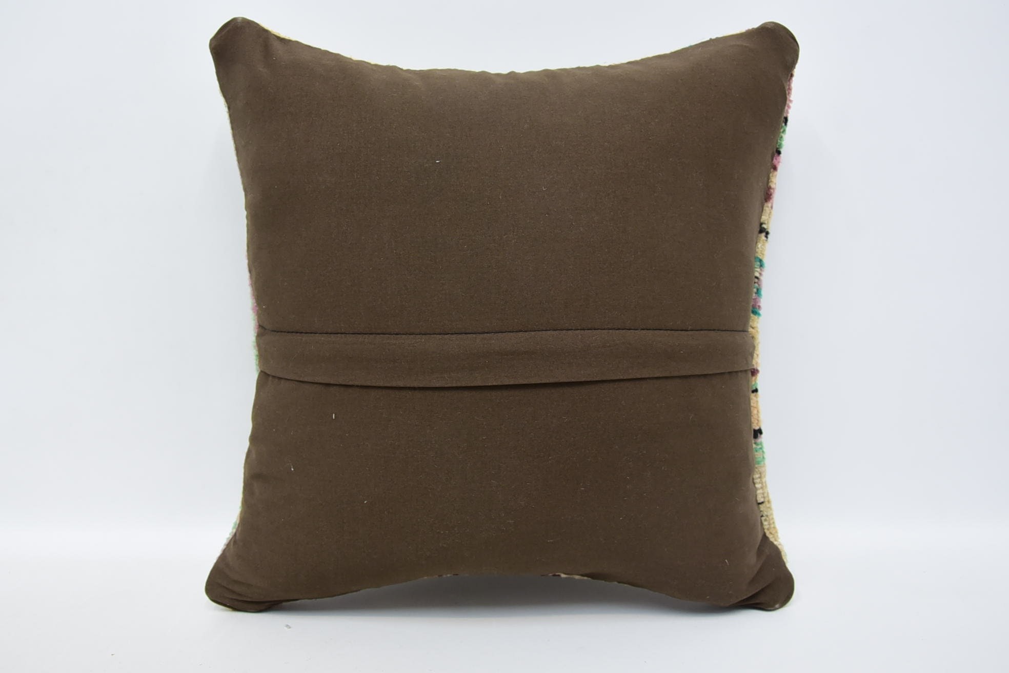Pillow for Couch, 16"x16" Beige Pillow Sham, Pastel Cushion Case, Vintage Pillow, Accent Cushion, Farmhouse Pillow, Boho Pillow Sham Cover