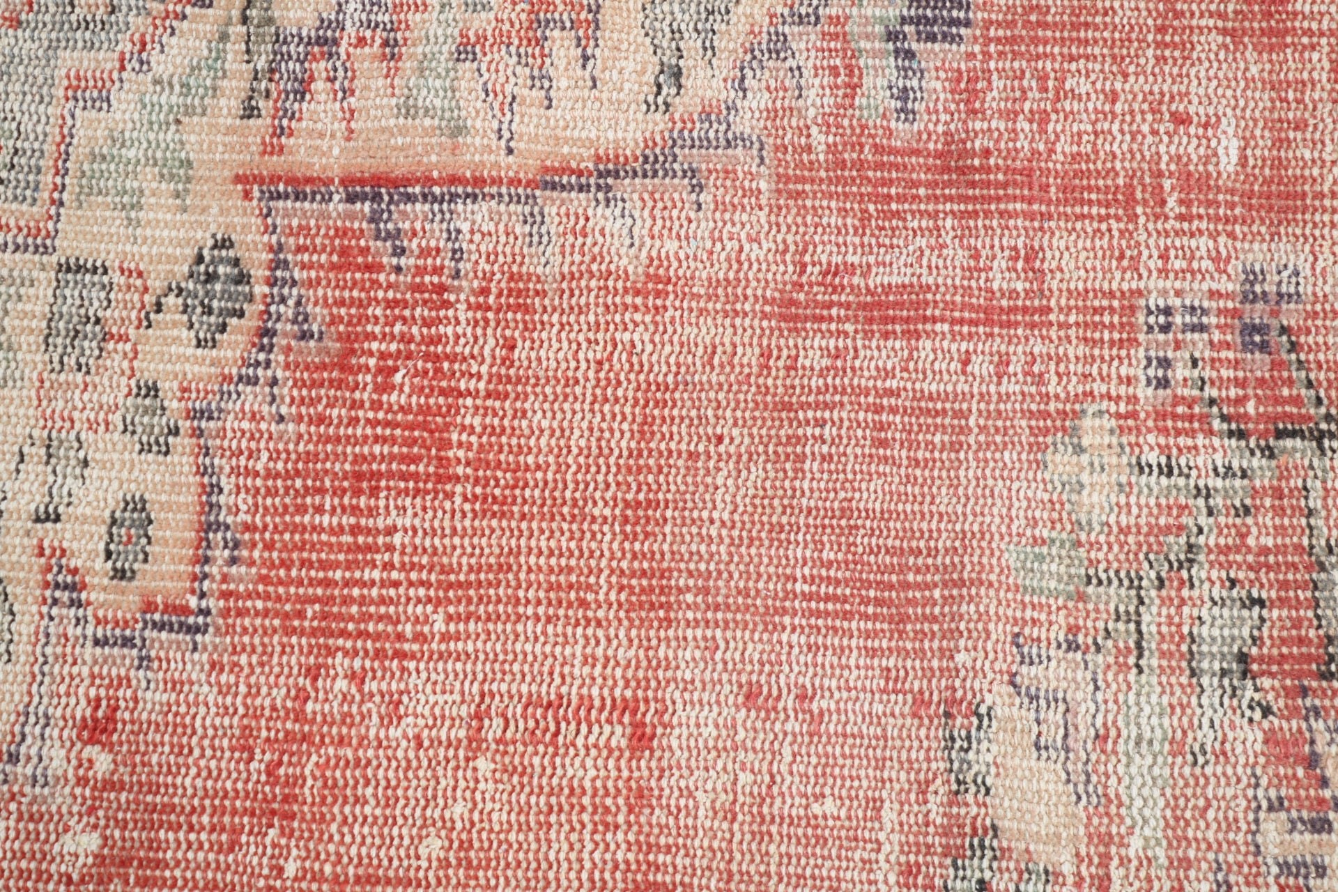 Exotic Rugs, 3.2x3.2 ft Small Rugs, Vintage Rug, Turkish Rugs, Red Handwoven Rug, Small Vintage Rug, Bathroom Rugs, Neutral Rug, Floor Rug