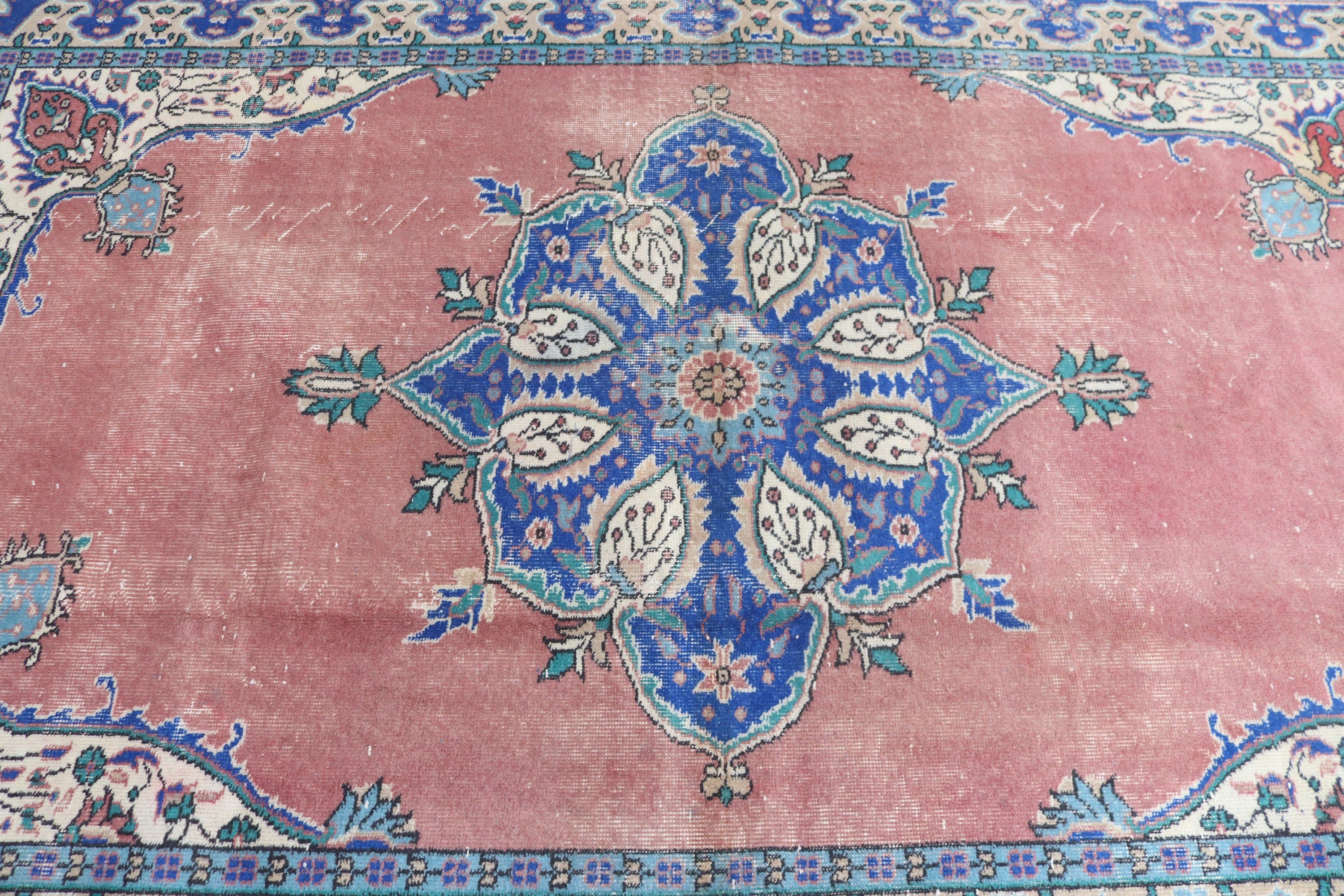 Yemek Odası Halıları, Salon Halısı, Türk Halıları, Vintage Halılar, 5.6x9 ft Büyük Halı, Kırmızı Mutfak Halısı, Oushak Halısı, Oturma Odası Halıları, Havalı Halı