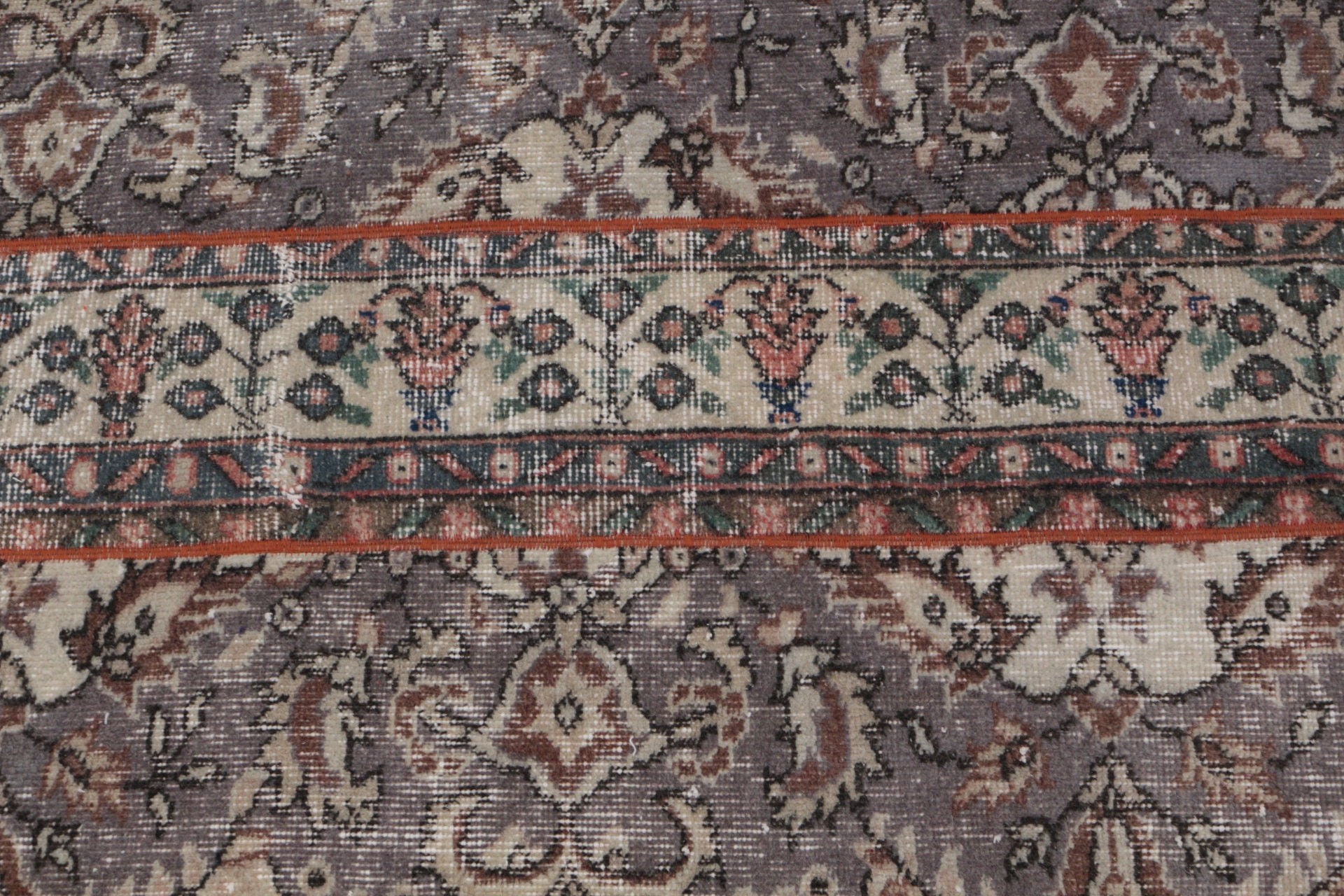 Gri Antika Halı, 2.5x4.2 ft Küçük Halı, Oushak Halıları, Giriş Halısı, Mutfak Halıları, Yatak Odası Halıları, Vintage Halı, Ev Dekorasyonu Halısı, Türk Halıları