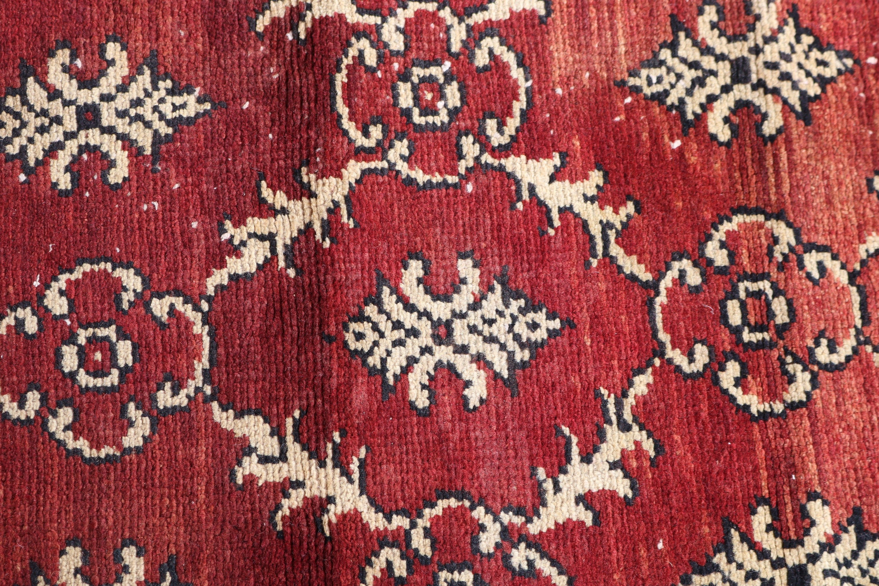 3.1x5.1 ft Accent Rugs, Rugs for Nursery, Red Moroccan Rugs, Turkish Rugs, Vintage Rugs, Kitchen Rug, Vintage Accent Rug, Luxury Rugs