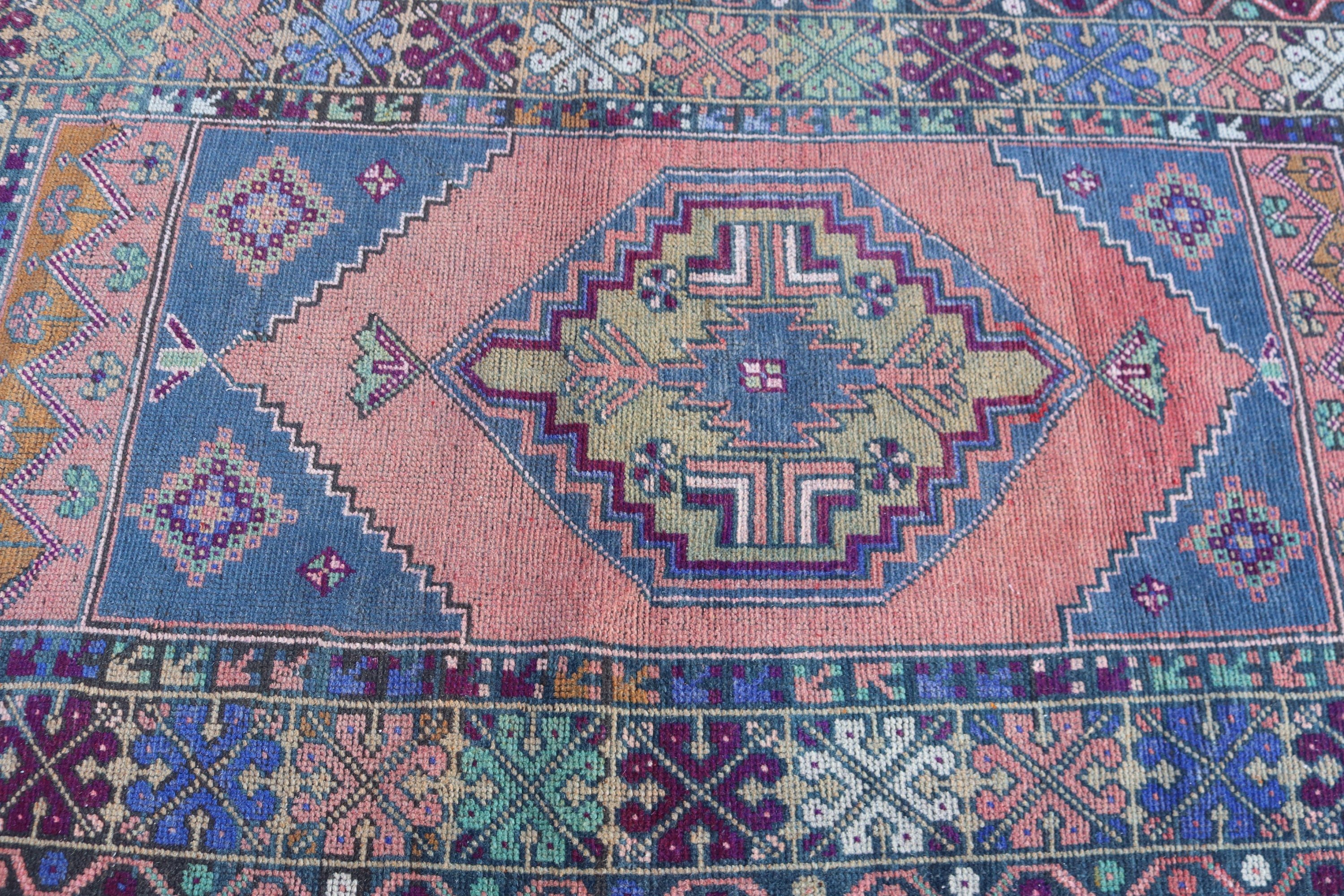 3.4x5.7 ft Accent Halı, Vintage Accent Halılar, Kırmızı Oushak Halı, Türk Halısı, Modern Halılar, Dekoratif Halılar, Vintage Halı, Geometrik Halı