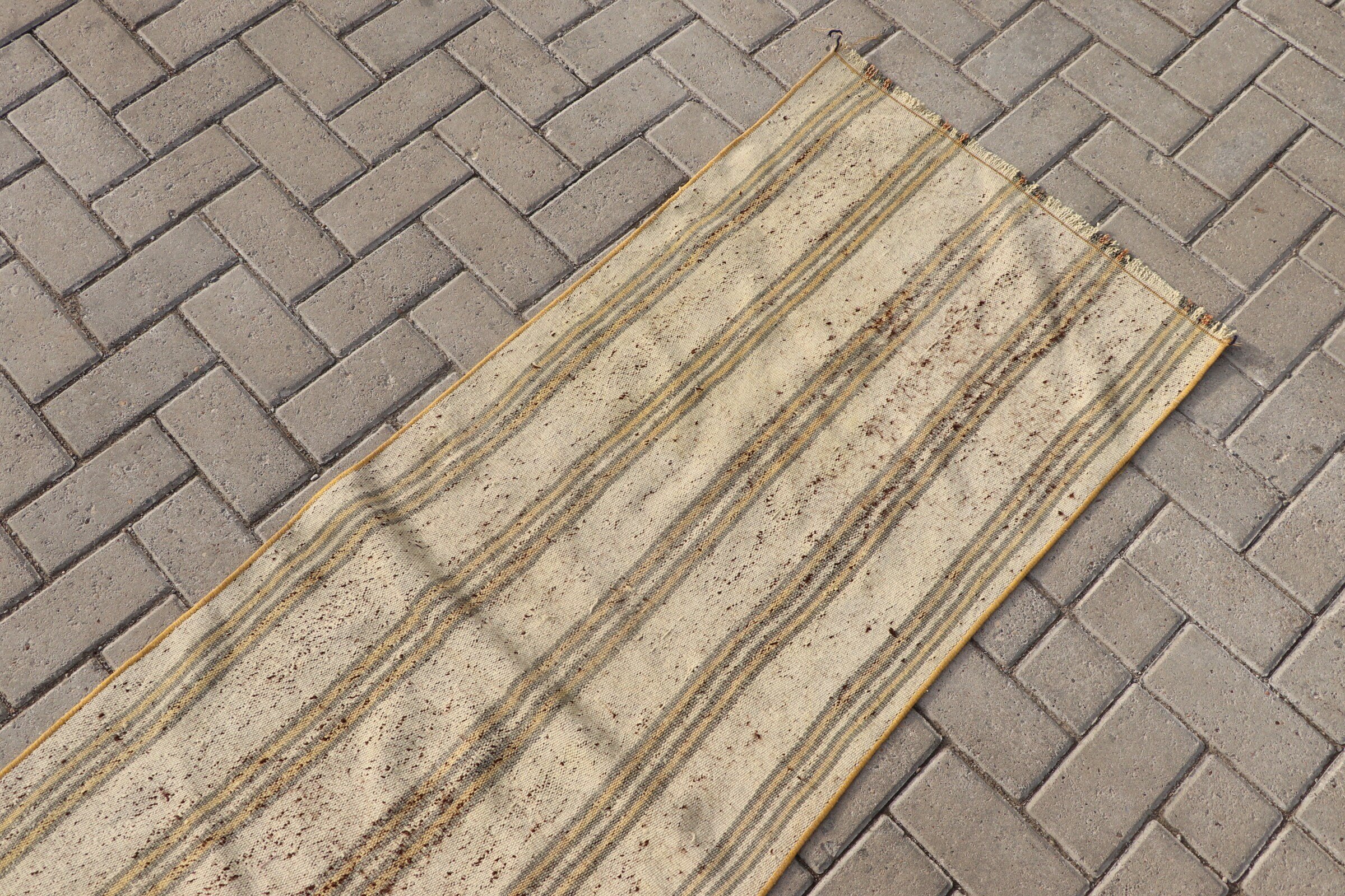 Anadolu Halısı, Türk Halısı, Vintage Halı, Mutfak Halıları, Oushak Halıları, Koridor Halısı, 2.2x5.8 ft Runner Halısı, Bej Mutfak Halısı, Kilim