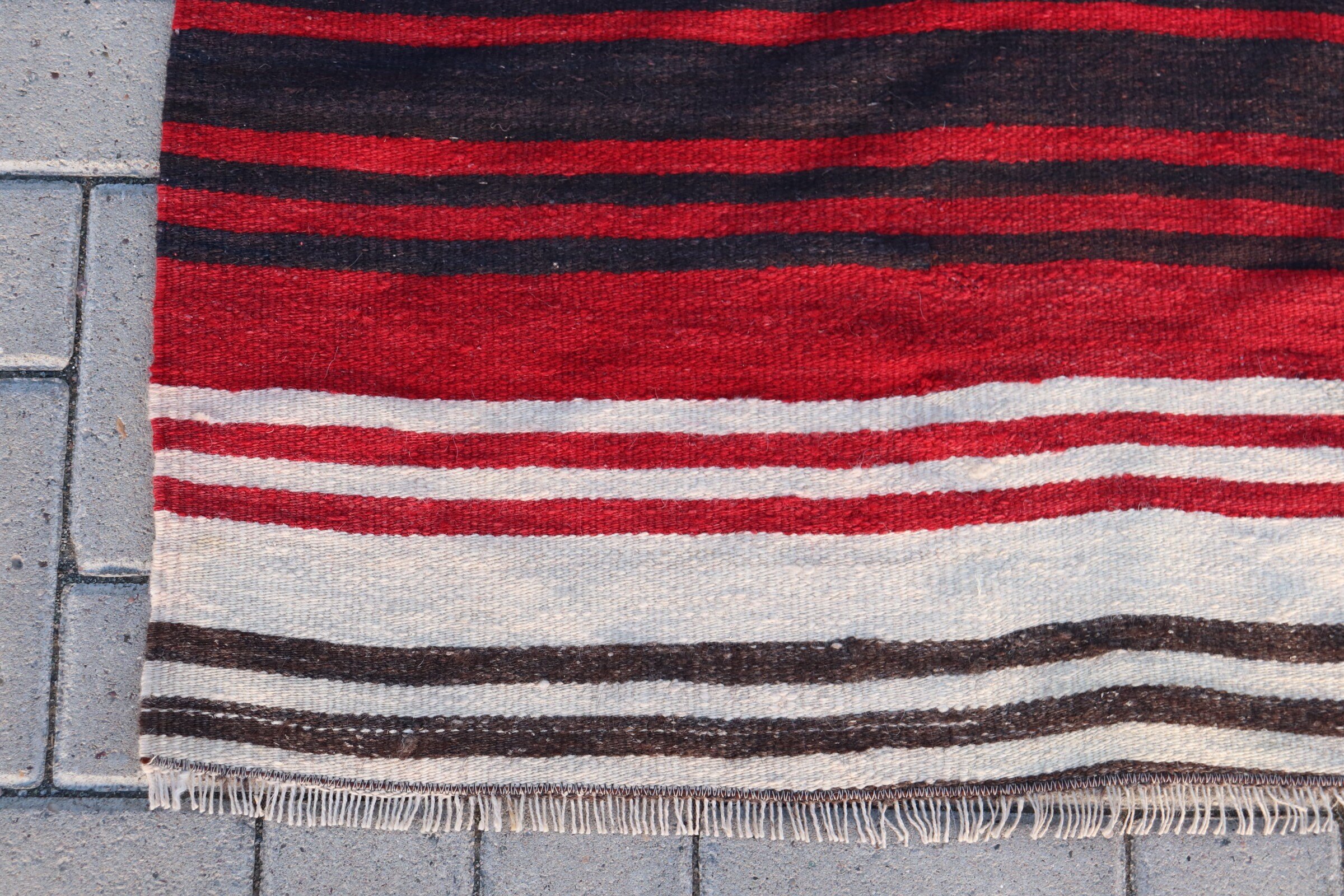 Kitchen Rug, Vintage Rug, Eclectic Rug, Kilim, Floor Rug, Red Wool Rugs, Anatolian Rug, Hallway Rugs, 2.3x11.2 ft Runner Rugs, Turkish Rugs
