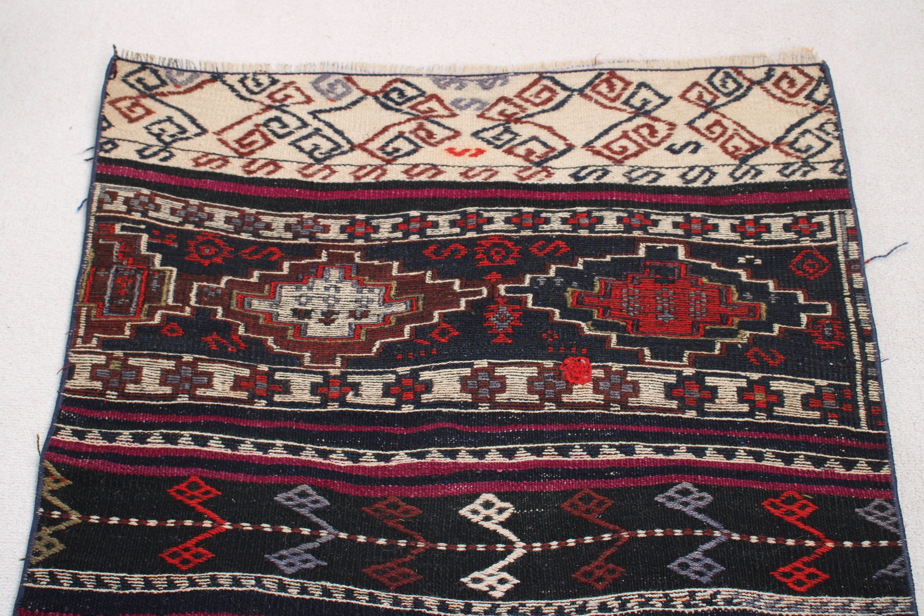 Türk Halısı, Siyah Nötr Halılar, 2,6x2,8 ft Küçük Halılar, Ofis Halısı, Vintage Halılar, Antika Halılar, Küçük Boho Halılar, Mutfak Halısı, Yatak Odası Halısı