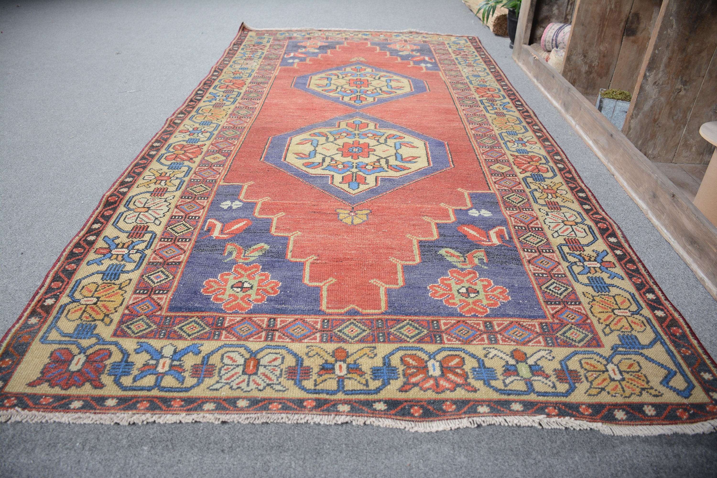 Kitchen Rug, Vintage Rug, Vintage Decor Rug, Wool Rug, Rugs for Area, Dining Room Rugs, Floor Rug, Turkish Rug, 3.9x7.9 ft Area Rugs