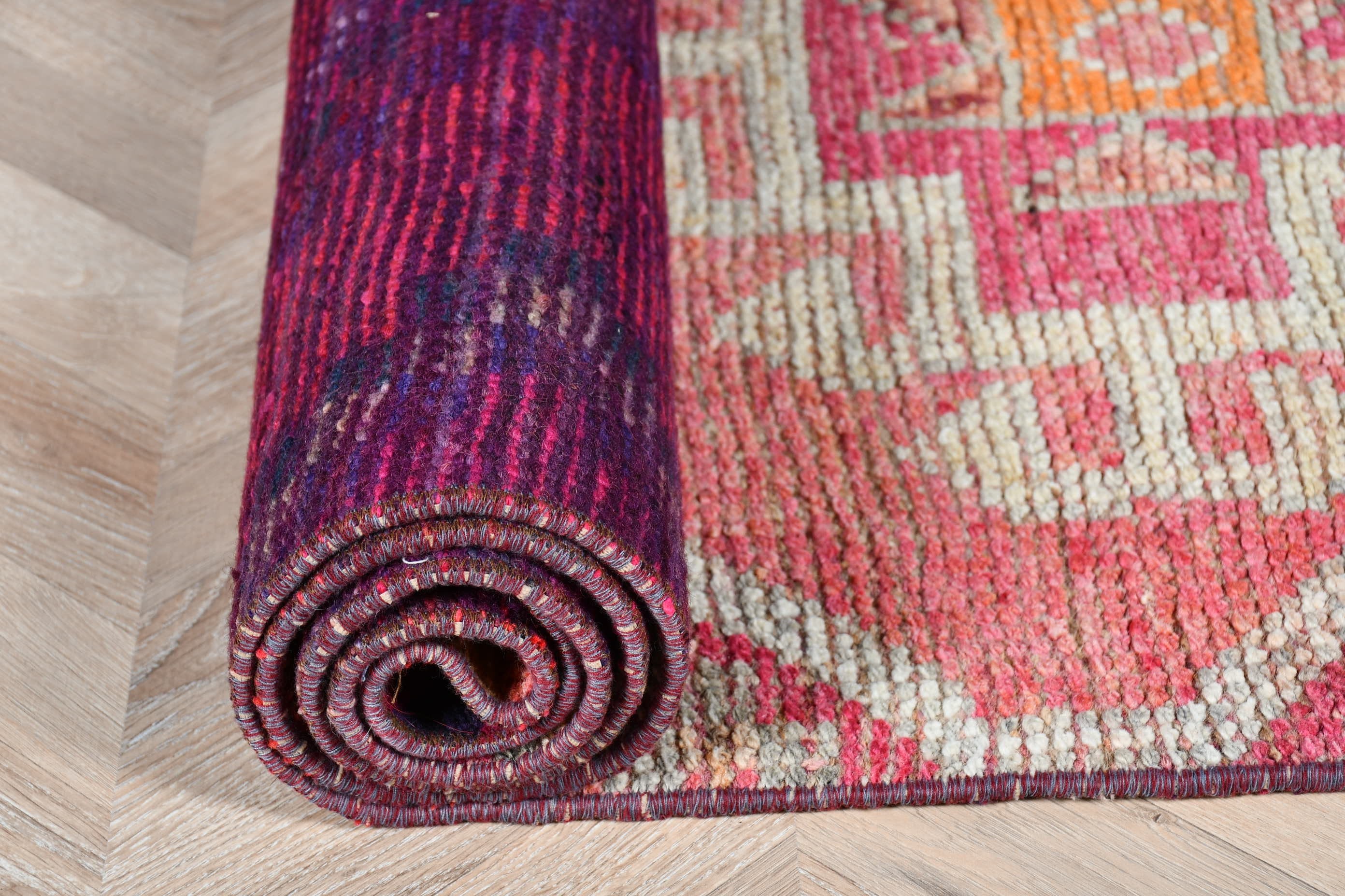 Pink Floor Rug, Kitchen Rug, Rugs for Hallway, 2.8x9.7 ft Runner Rugs, Turkish Rugs, Vintage Rugs, Outdoor Rug, Oriental Rug, Wool Rug