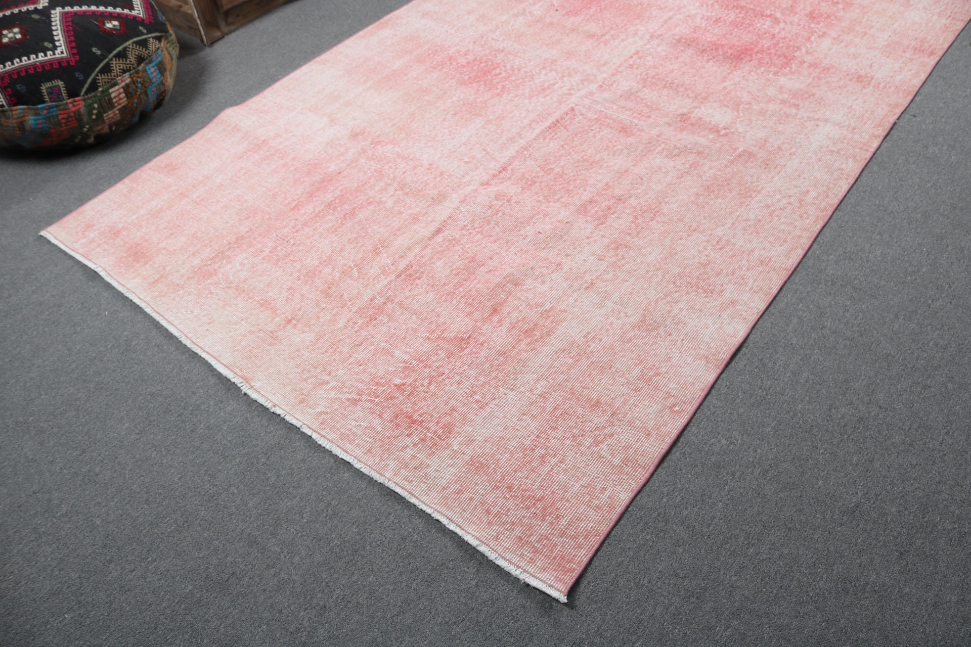 Large Vintage Rugs, Living Room Rug, Vintage Rug, 5.3x8.9 ft Large Rugs, Pink Anatolian Rug, Turkish Rug, Flatweave Rugs, Oushak Rug