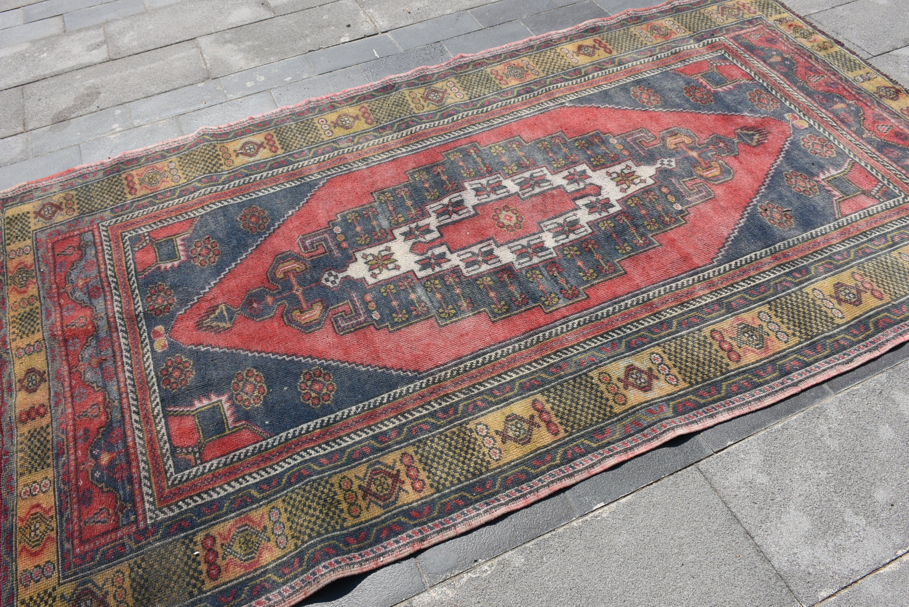 Dining Room Rug, 4.8x8.4 ft Large Rugs, Turkish Rug, Rugs for Salon, Salon Rugs, Vintage Rug, Red Oriental Rug, Kitchen Rug, Bedroom Rugs