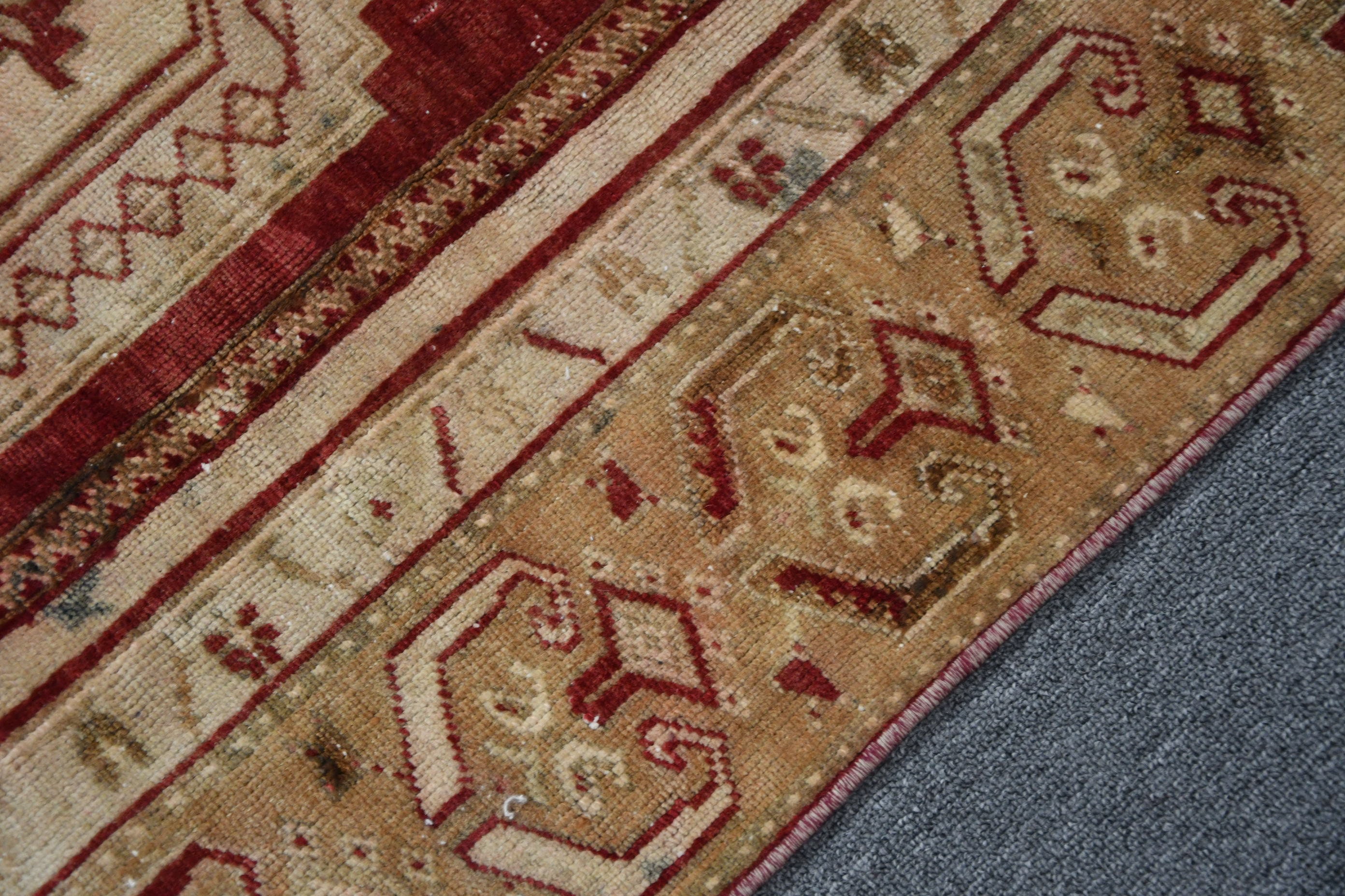 Oushak Rugs, Rugs for Dining Room, Indoor Rug, Bedroom Rug, Vintage Rug, Anatolian Rugs, Turkish Rug, Hand Knotted Rug, 3.5x7.2 ft Area Rug