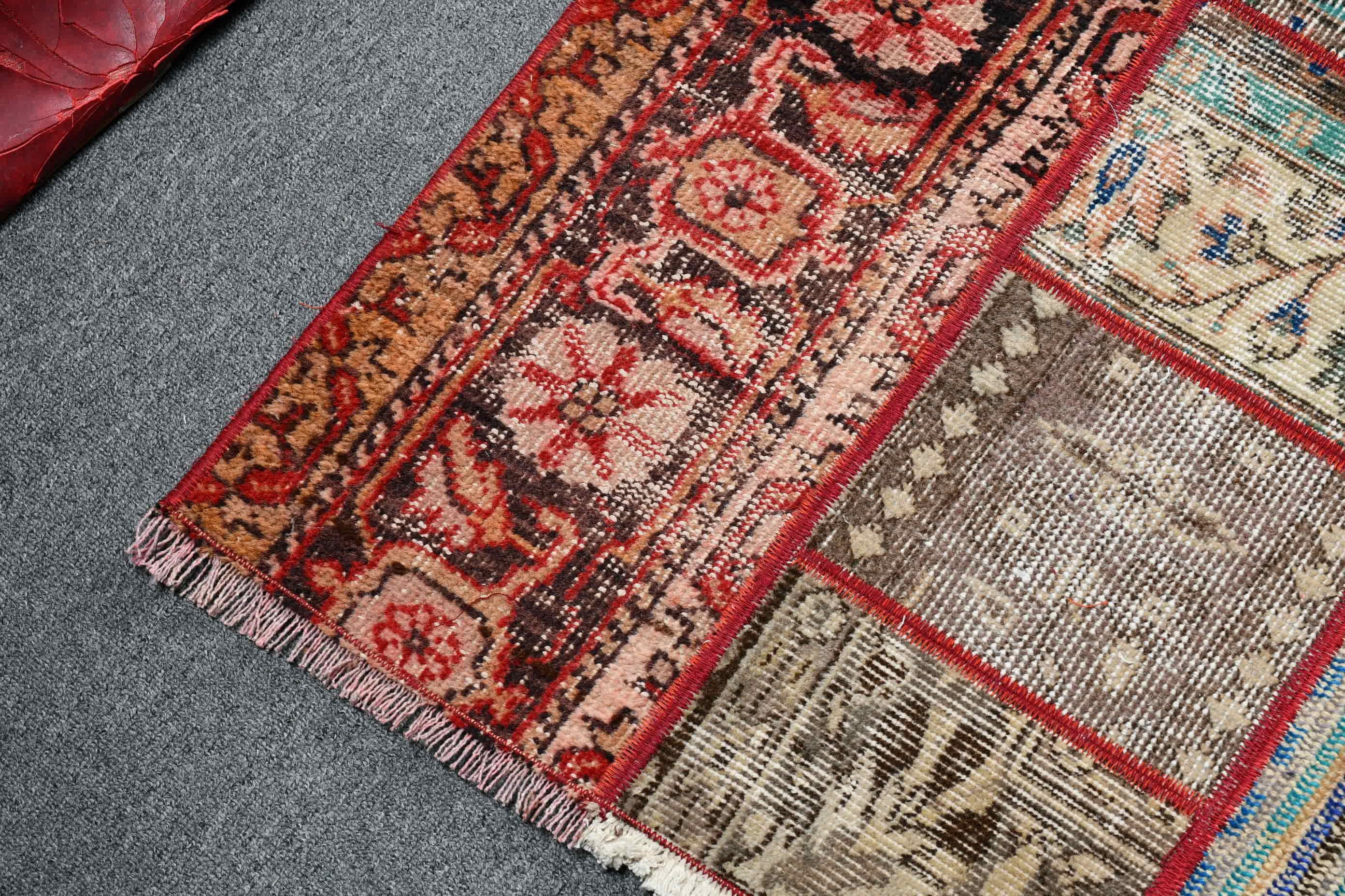 Vintage Halı, Harika Halı, 2,6x4,8 ft Küçük Halılar, Kırmızı Yer Halısı, Sanat Halısı, Oushak Halıları, Türk Halıları, Yatak Odası Halıları, Çocuk Halısı, Yatak Odası Halısı