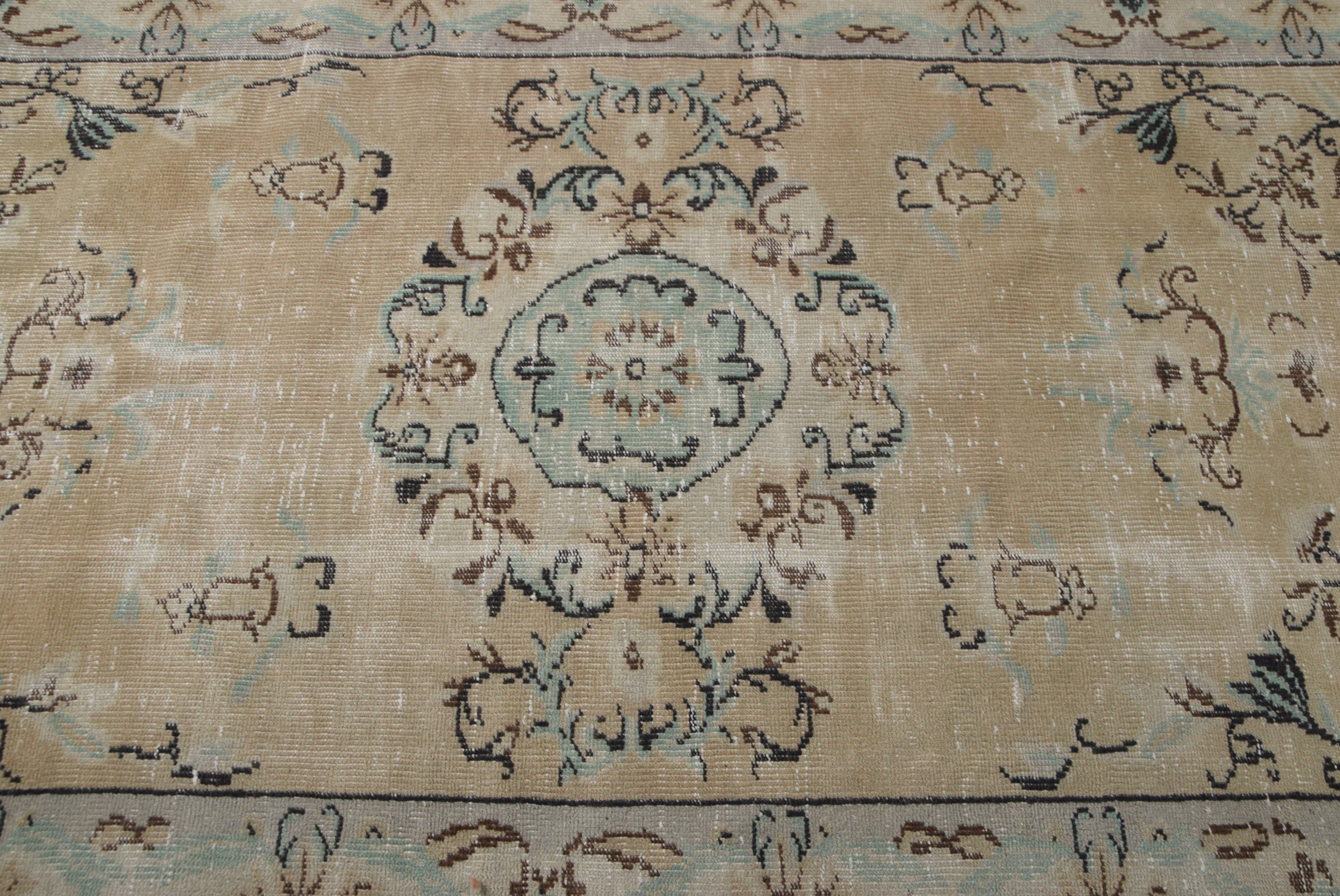 Antique Rug, Green Antique Rug, Vintage Rug, Turkish Rug, Dining Room Rug, Rugs for Nursery, Anatolian Rug, Floor Rug, 4.6x8.3 ft Area Rug