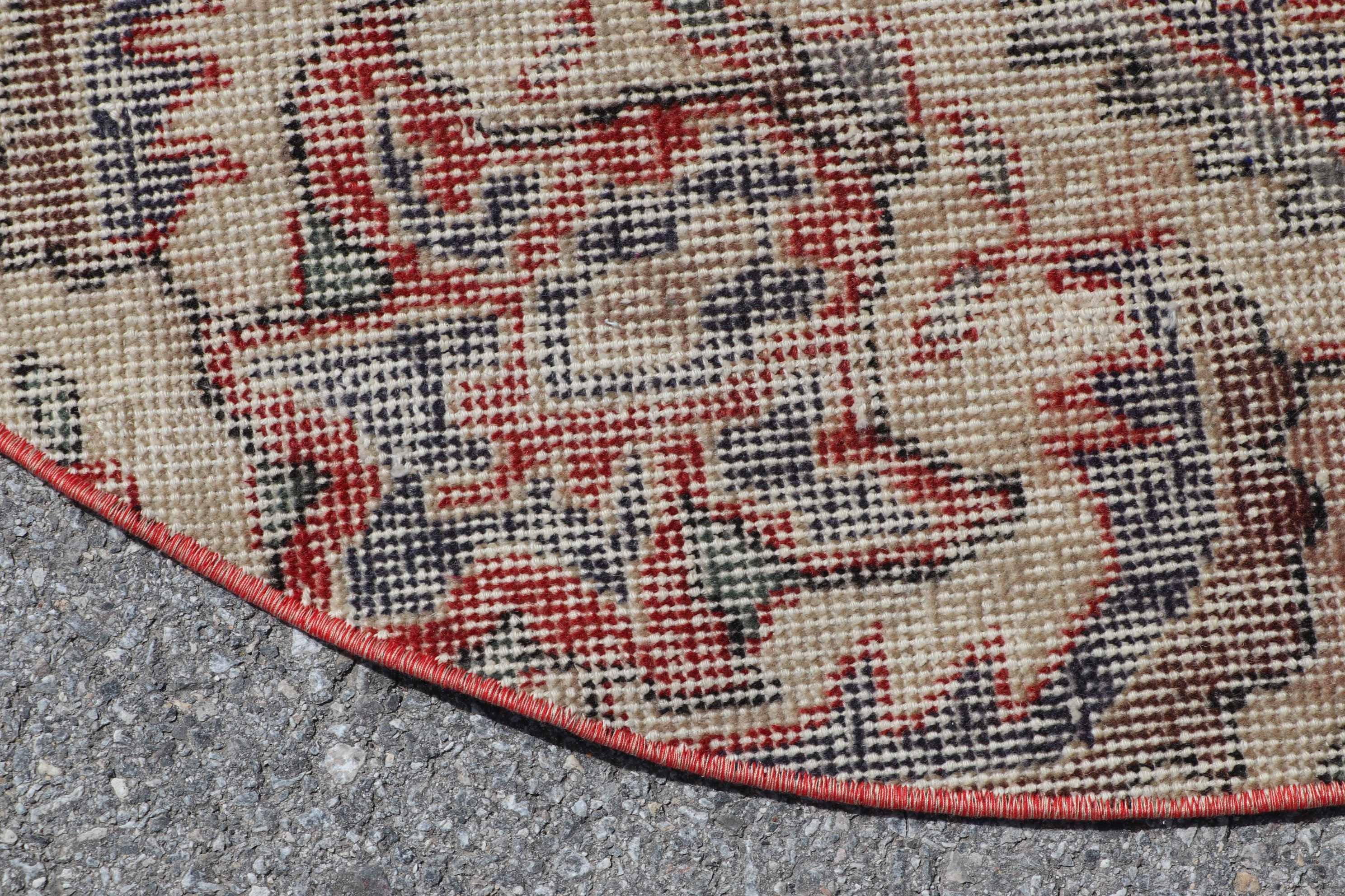 Cool Rug, Flatweave Rugs, Bath Rugs, Vintage Rug, Turkish Rug, Red Antique Rug, Wall Hanging Rug, 3.7x3.7 ft Small Rug