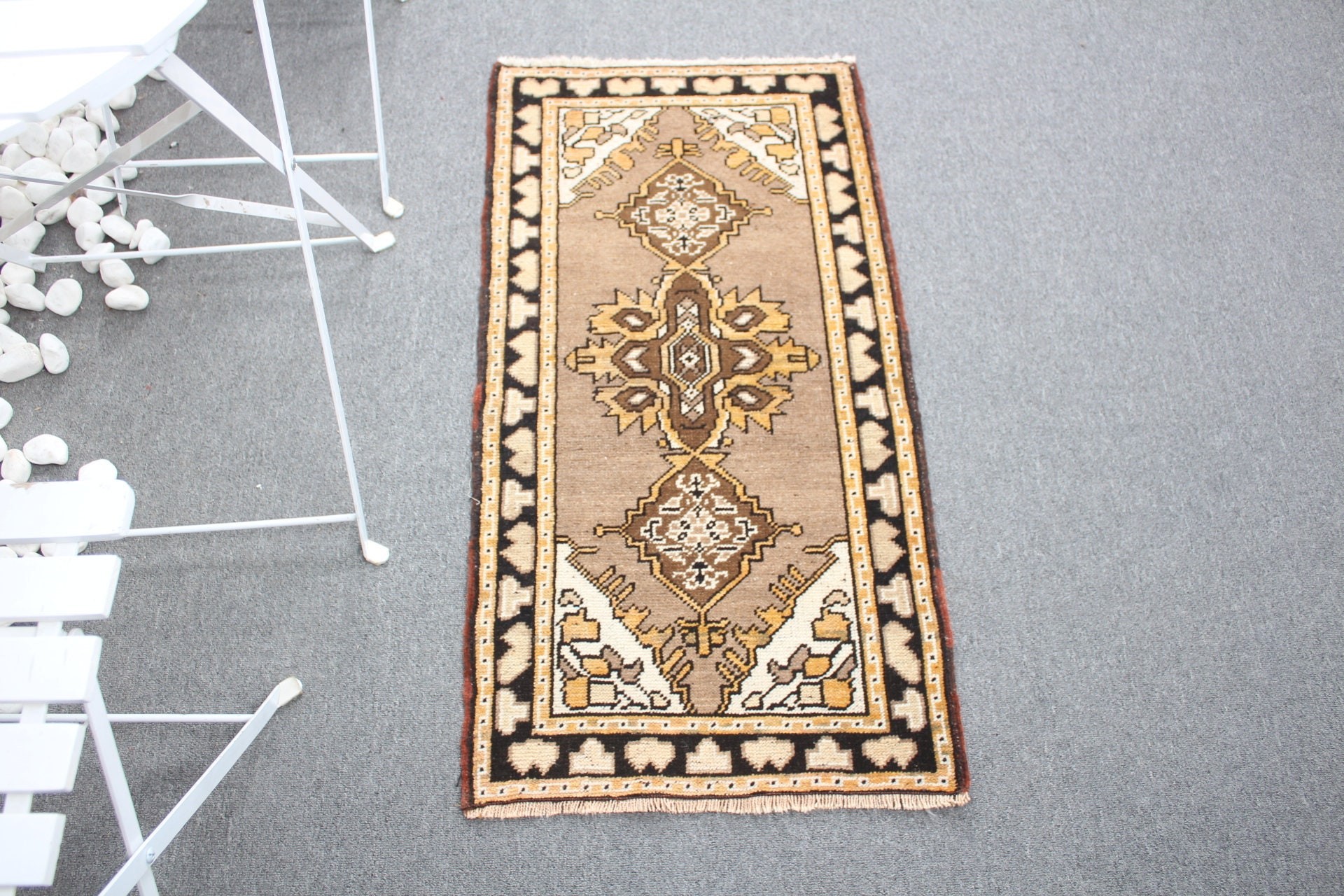 Türk Halısı, Araba Paspas Halısı, Giriş Halıları, Çocuk Halıları, 1,8x3,3 ft Küçük Halı, Yatak Odası Halısı, Vintage Halılar, Kahverengi Oryantal Halı