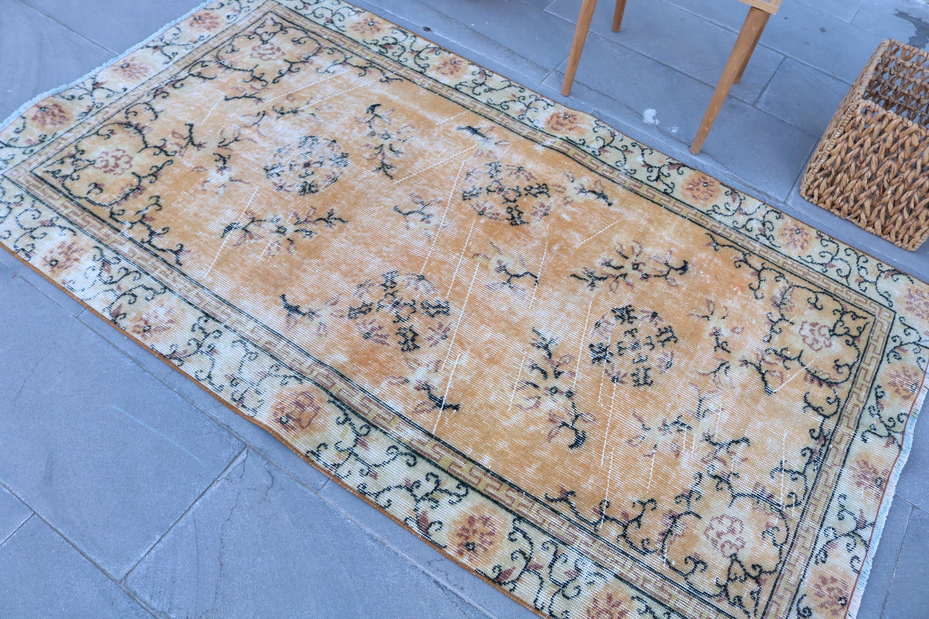 Oriental Rug, Turkish Rug, Vintage Rug, Indoor Rug, Dining Room Rug, Rugs for Living Room, Vintage Decor Rug, Wool Rug, 3.7x6.5 ft Area Rug