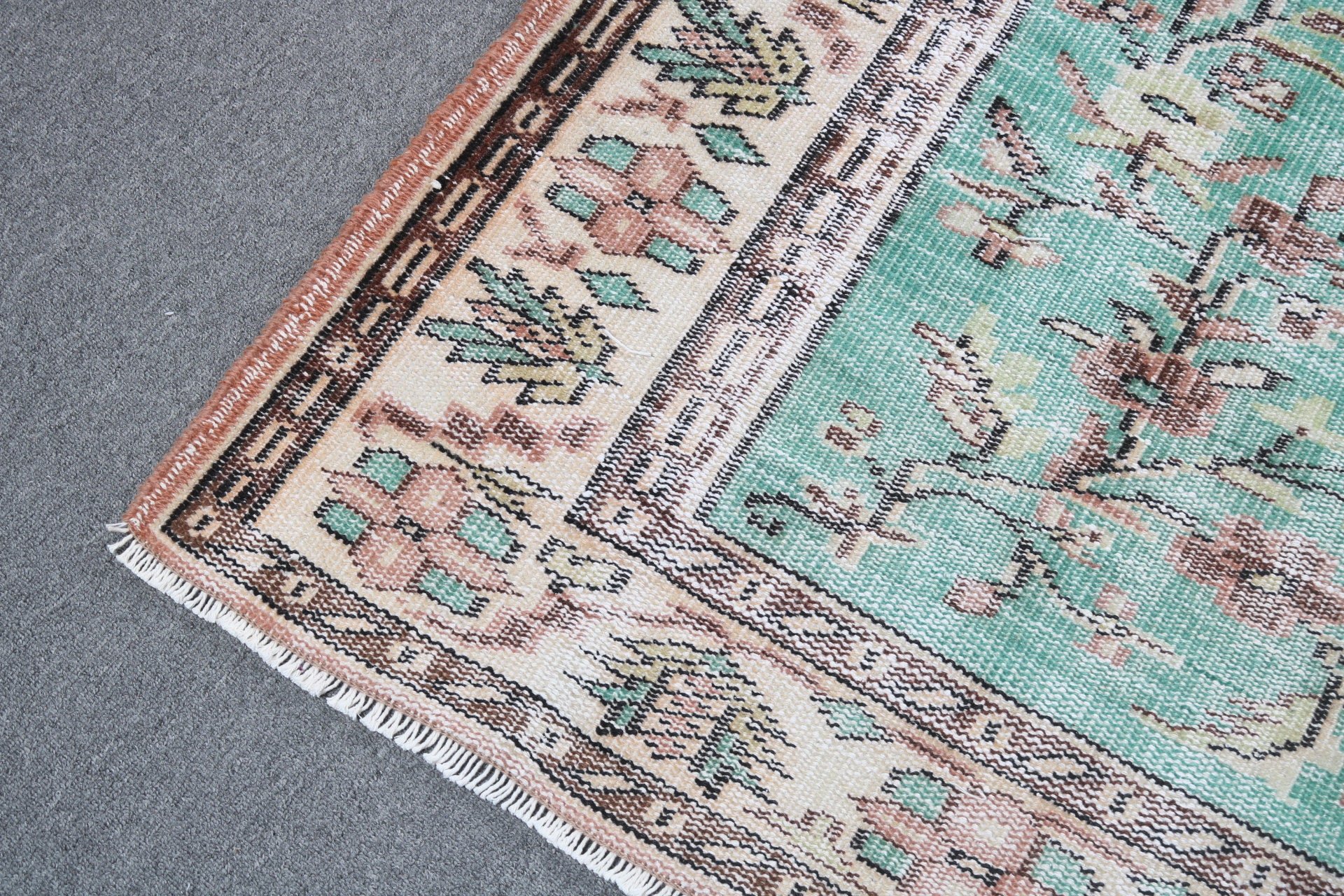 Flatweave Rugs, Salon Rug, Home Decor Rug, Living Room Rugs, Turkish Rugs, Vintage Rugs, Green Flatweave Rugs, Boho Rug, 6x9.9 ft Large Rug