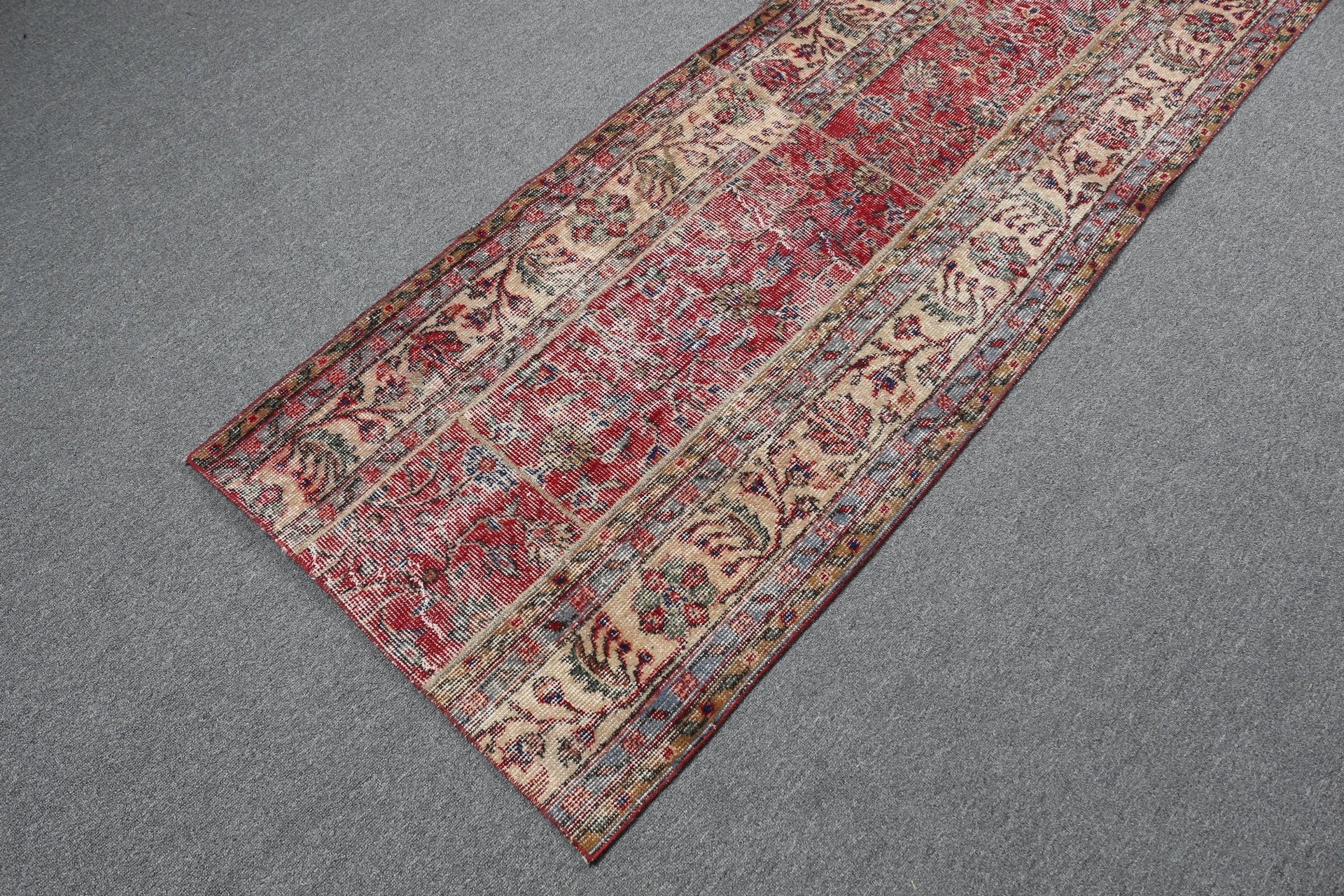 Oushak Rugs, Stair Rug, Corridor Rugs, Rugs for Kitchen, 2.3x8 ft Runner Rug, Turkish Rugs, Antique Rug, Vintage Rug, Red Floor Rugs