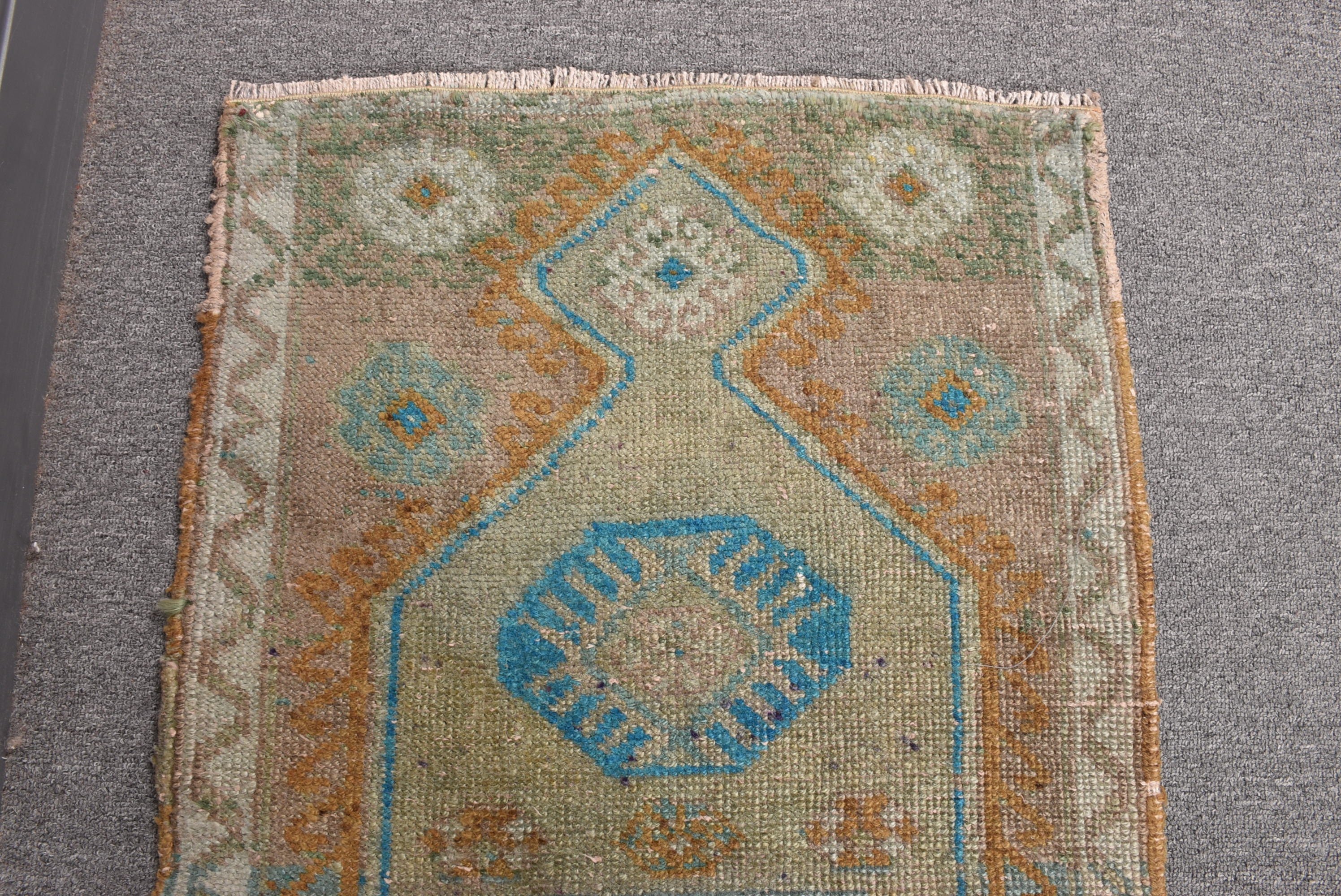 Modern Rug, Door Mat Rugs, Vintage Rug, Green Handwoven Rug, Turkish Rug, 1.7x3.2 ft Small Rugs, Bath Rugs, Anatolian Rug, Boho Rugs