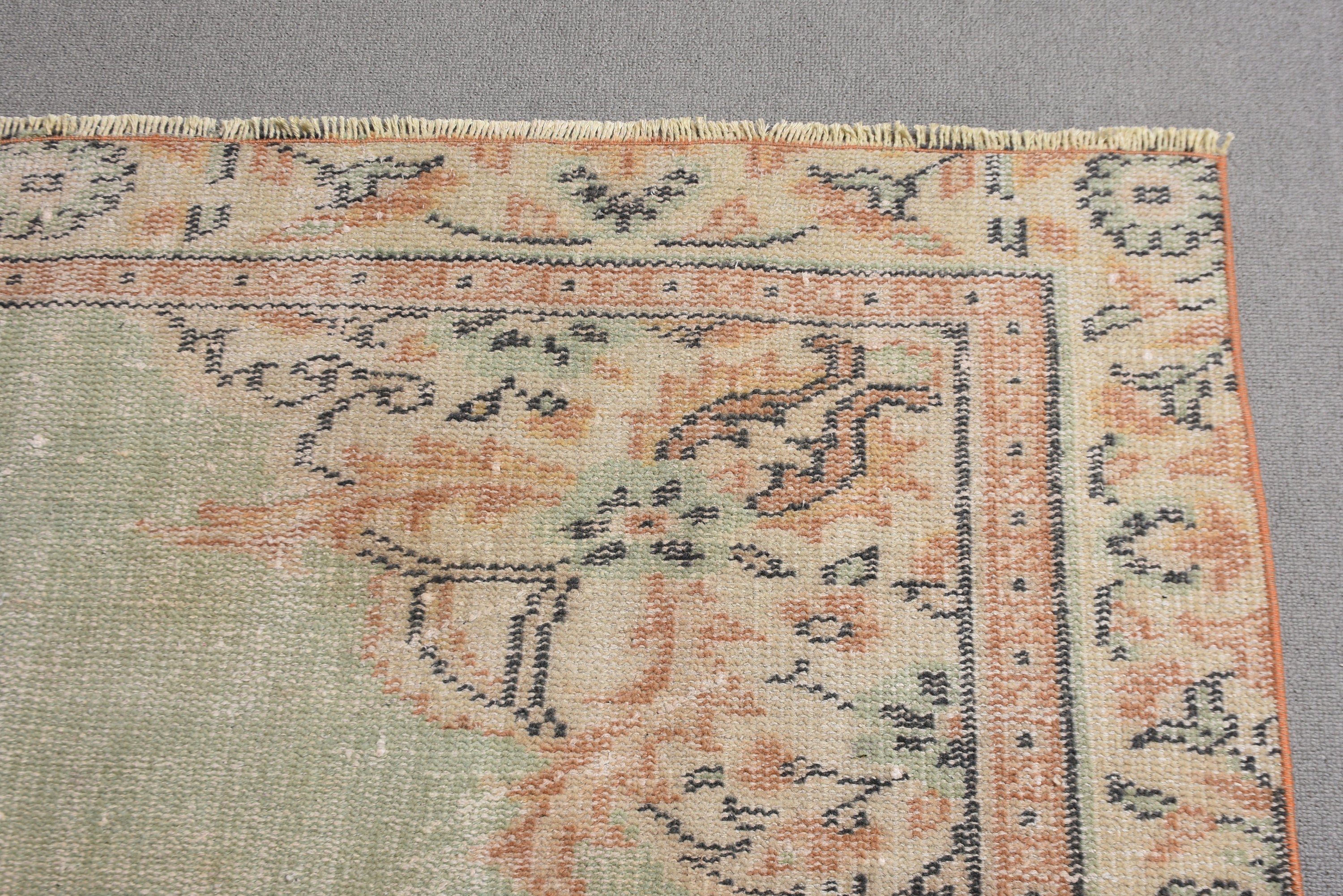 Green Floor Rug, 4.8x8 ft Area Rugs, Vintage Rugs, Oushak Area Rugs, Boho Rugs, Living Room Rugs, Bedroom Rugs, Kitchen Rugs, Turkish Rug