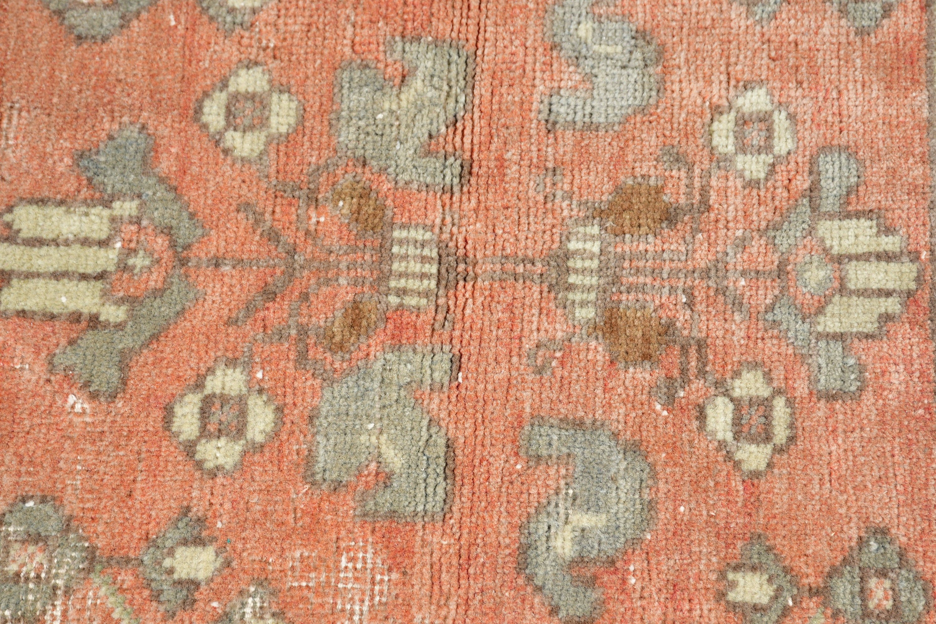 Brown Oushak Rugs, Antique Rugs, Vintage Rugs, Kitchen Rug, Turkish Rug, Nursery Rug, Rugs for Bath, Bedroom Rug, 1.7x1.8 ft Small Rug