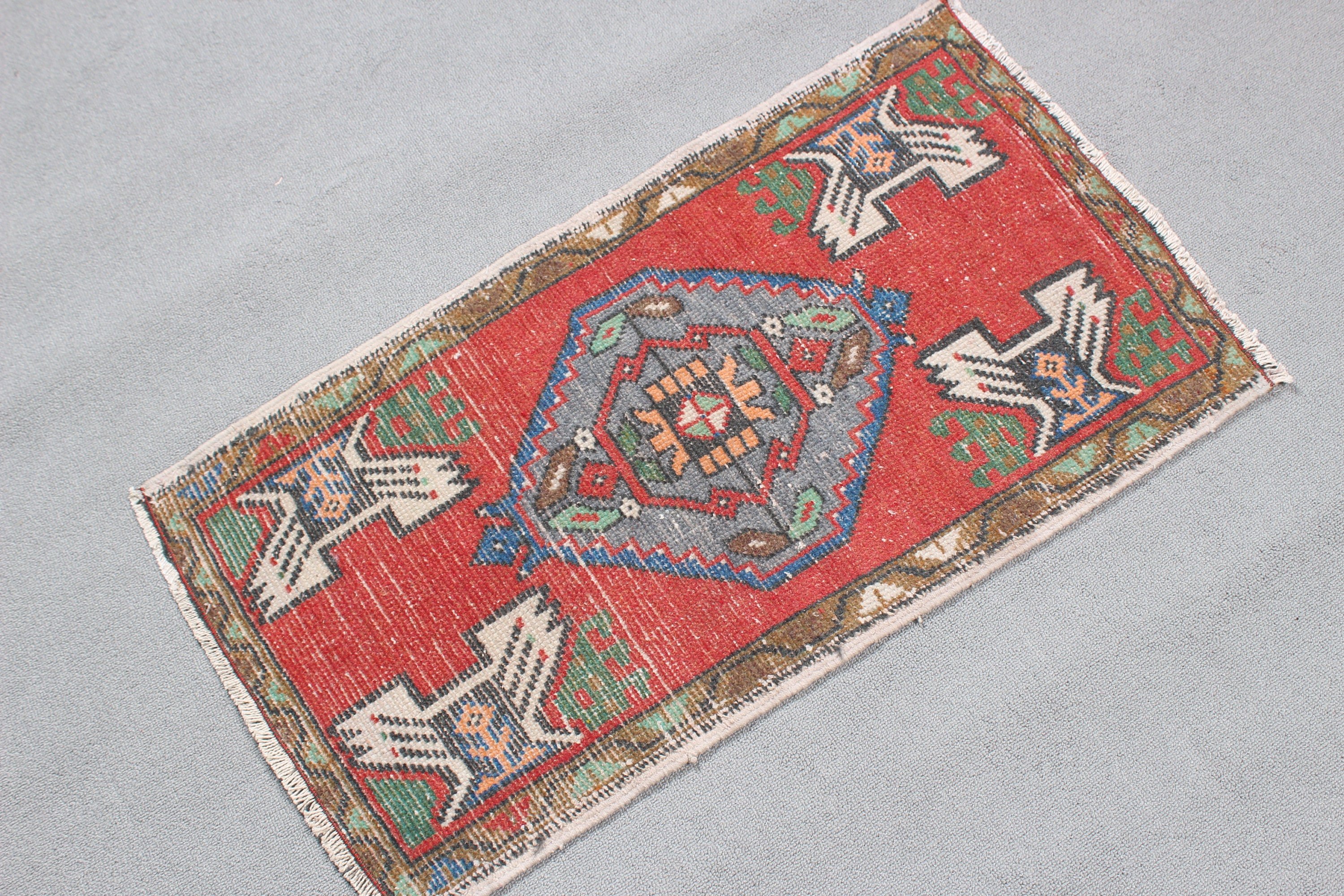 Oriental Rugs, Red Cool Rugs, Vintage Rugs, Decorative Rugs, 1.7x2.9 ft Small Rugs, Small Boho Rug, Entry Rugs, Turkish Rug, Handwoven Rugs