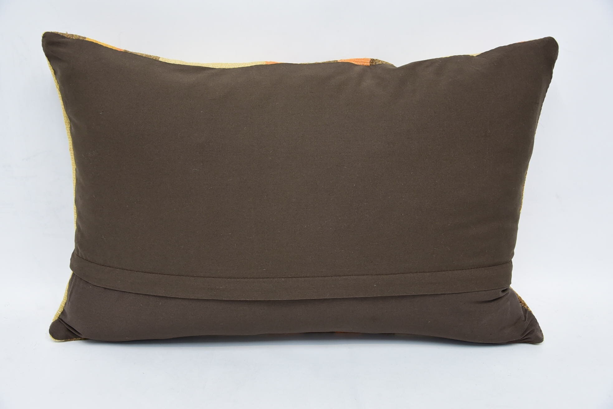 16"x24" Beige Cushion Cover, Vintage Kilim Pillow, Turkish Bench Pillow Case, Kilim Cushion Sham, Handmade Kilim Cushion, Bolster Pillow
