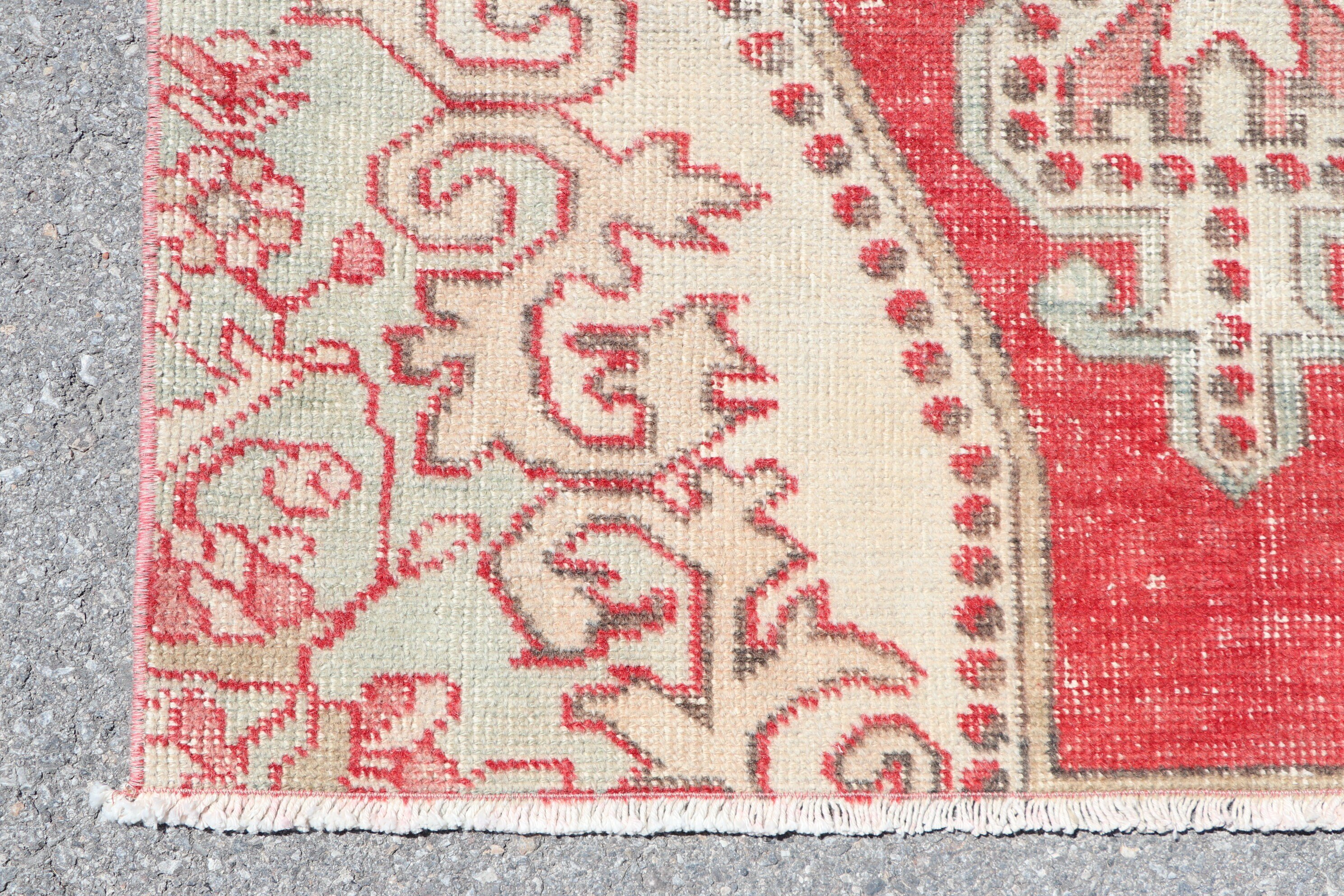 Entry Rug, Turkish Rug, Bedroom Rug, 3.5x6.3 ft Accent Rug, Floor Rug, Rugs for Bedroom, Red Oriental Rugs, Vintage Rugs