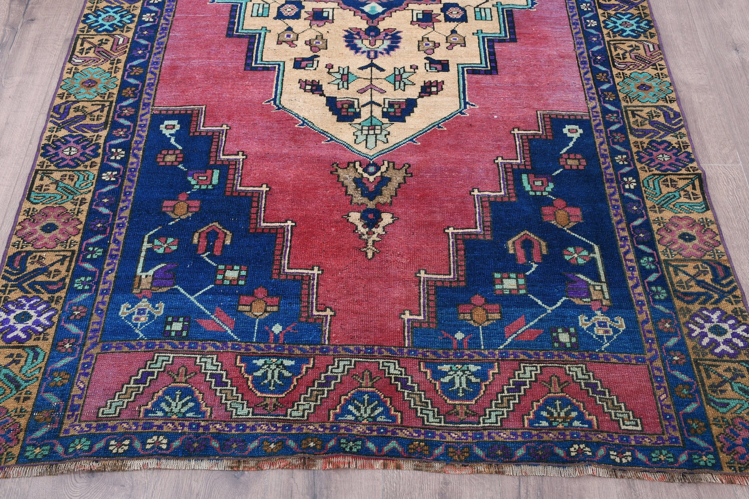 Red Oriental Rugs, Bedroom Rug, Salon Rugs, 4.7x9.2 ft Large Rugs, Anatolian Rug, Hand Woven Rug, Vintage Rug, Turkish Rugs, Floor Rug