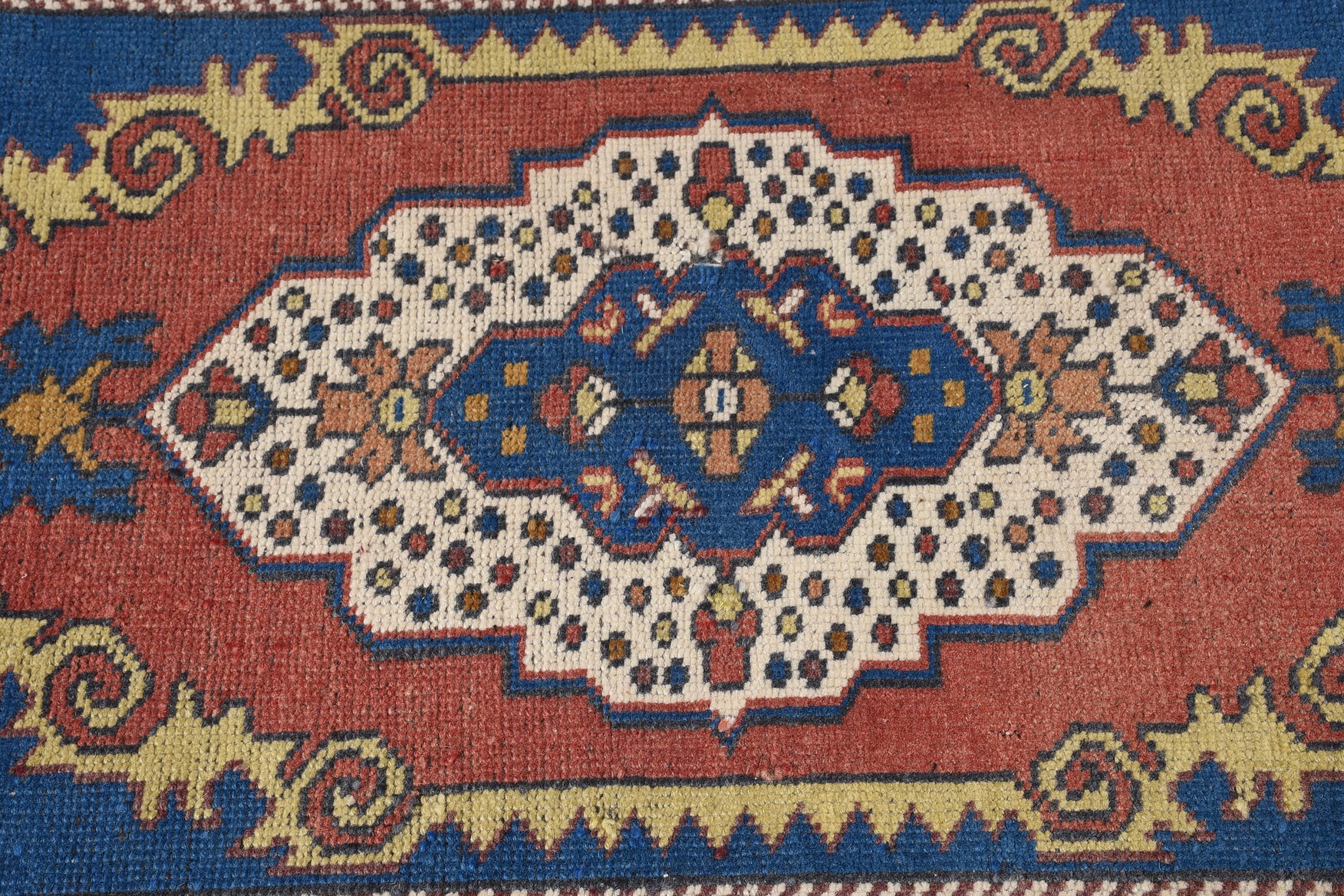 Office Rug, Turkish Rugs, Wool Rug, Dorm Rug, Car Mat Rugs, Vintage Rug, Bedroom Rug, 1.5x3.7 ft Small Rugs, Rugs for Bath, Home Decor Rug