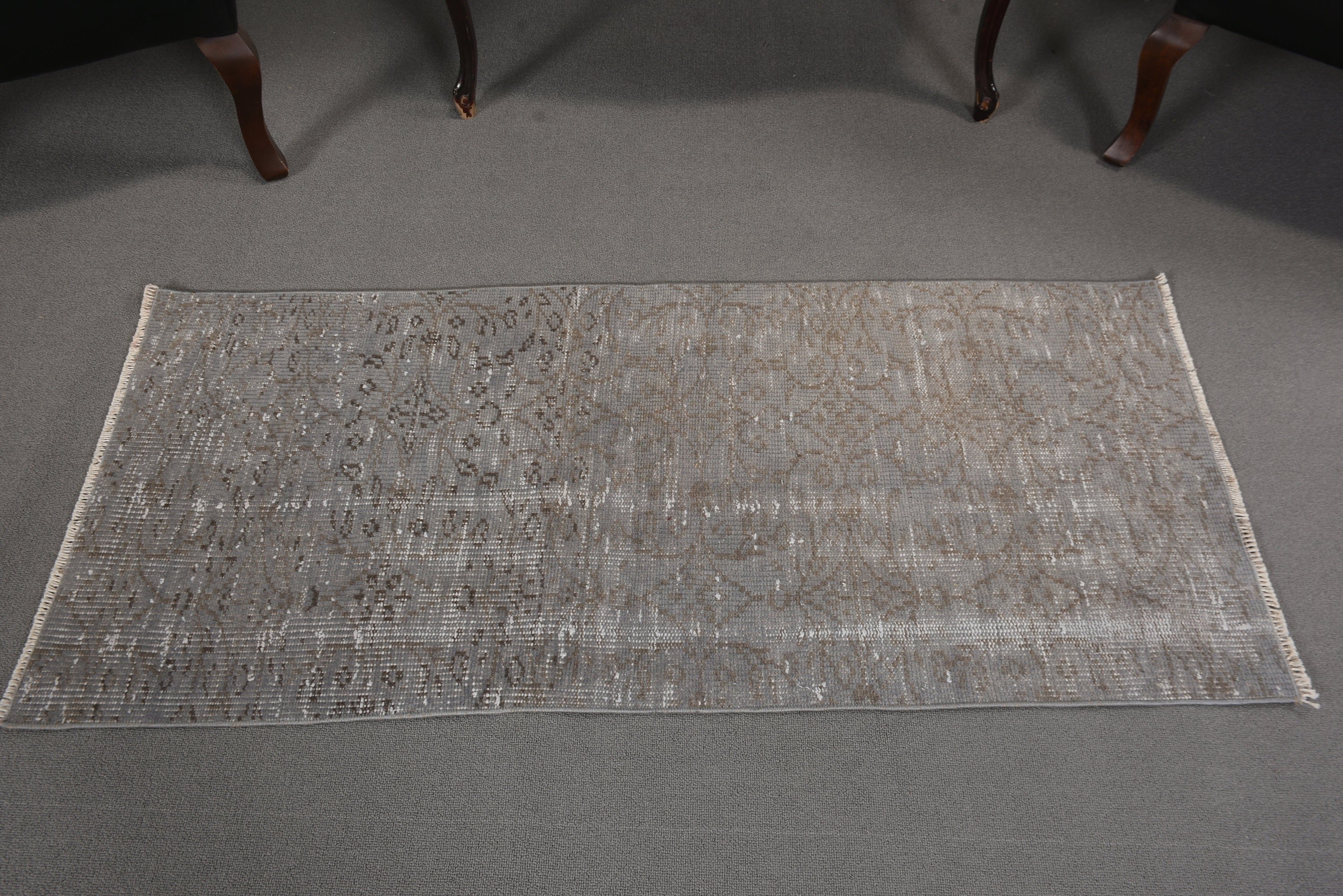 Luxury Rugs, Statement Rug, Neutral Rugs, Gray Floor Rug, Kitchen Rugs, 2.1x4.6 ft Small Rugs, Turkish Rug, Vintage Rug, Small Boho Rug