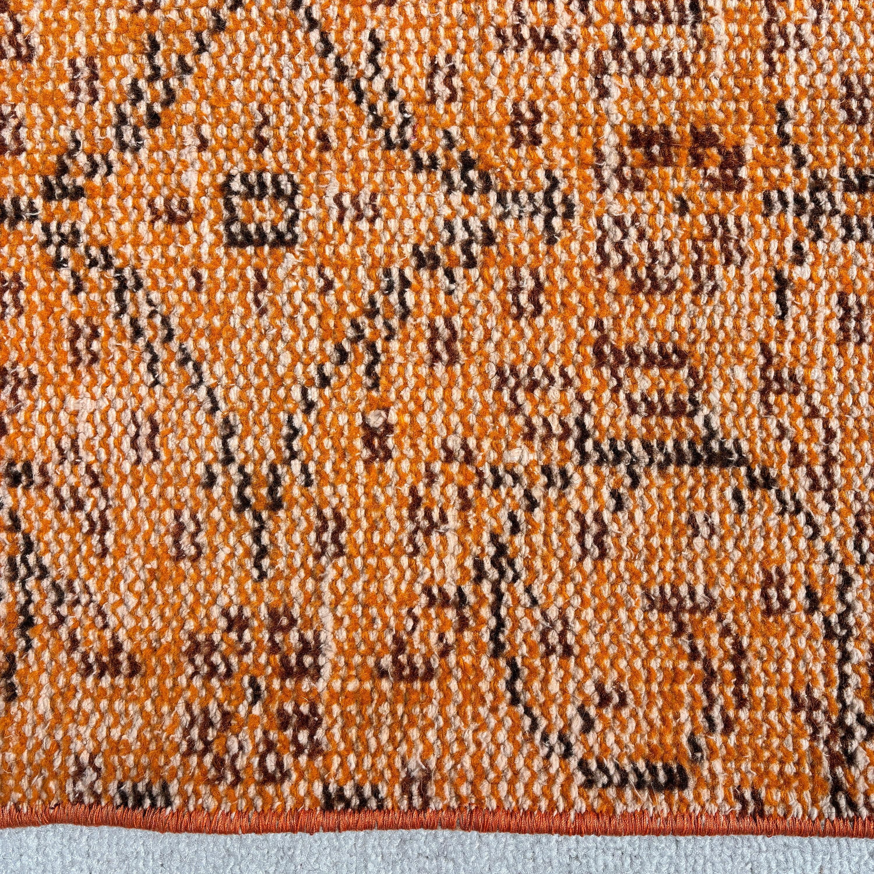 Wool Rug, Vintage Rugs, Orange Luxury Rug, 1.9x3.5 ft Small Rug, Bedroom Rug, Nursery Rug, Floor Rugs, Oriental Rugs, Turkish Rugs