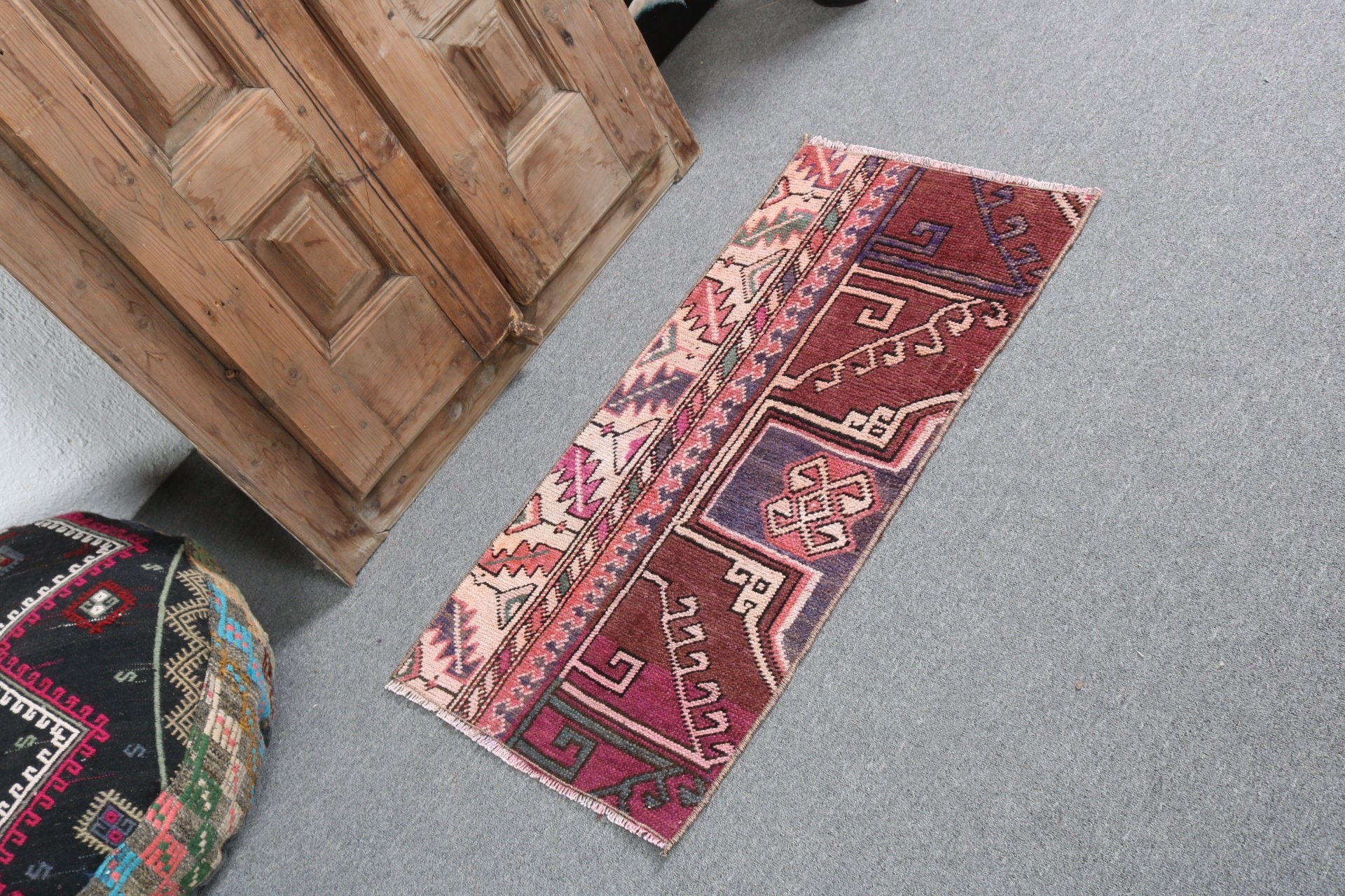 Turkish Rugs, Floor Rug, Vintage Rugs, Small Area Rug, Kitchen Rugs, 1.6x3.2 ft Small Rugs, Modern Rugs, Luxury Rugs, Purple Anatolian Rug