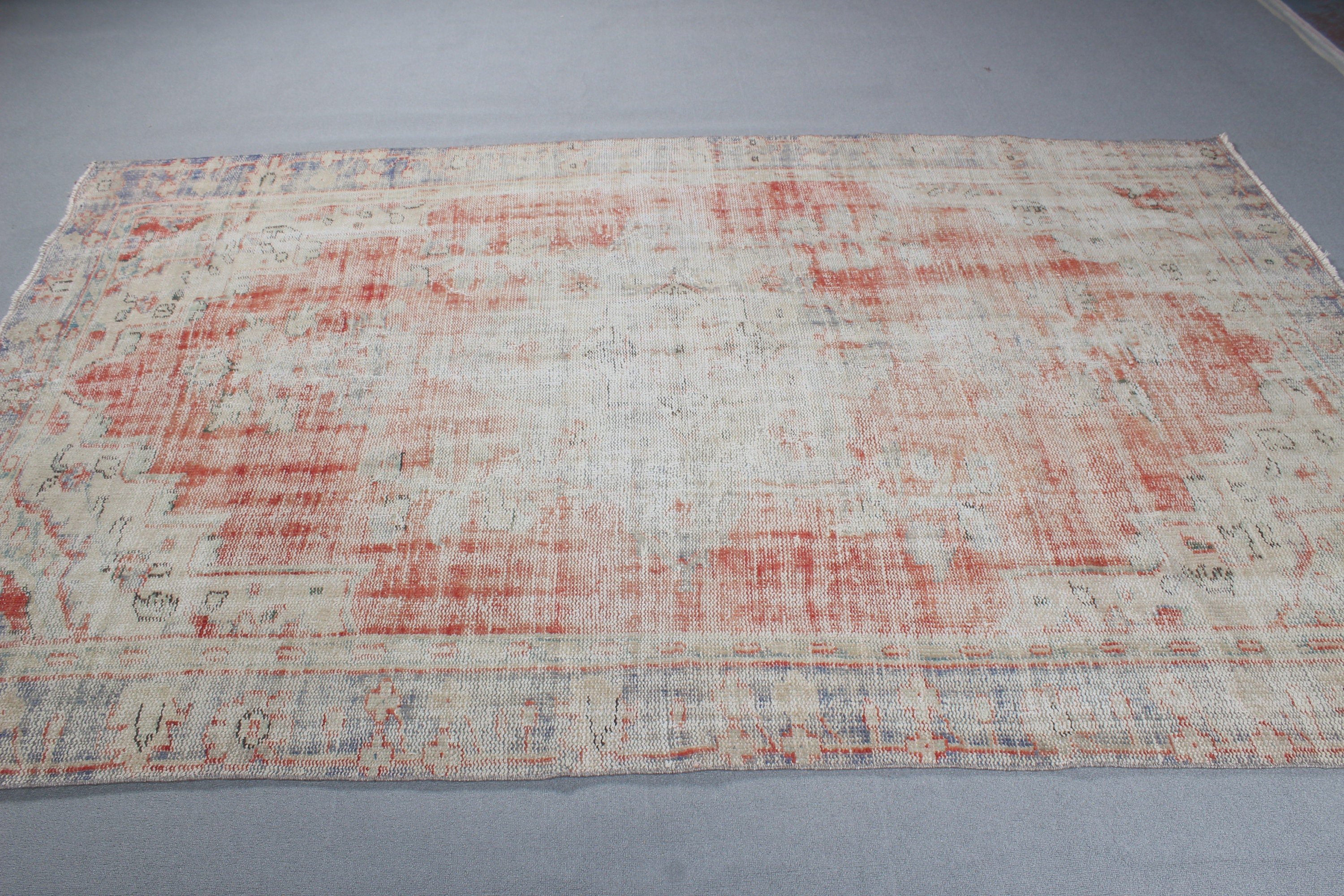 Aztec Rugs, Vintage Rugs, Large Boho Rug, Turkish Rugs, Boho Rug, 5.5x8.8 ft Large Rugs, Red Statement Rug, Handwoven Rugs, Living Room Rug