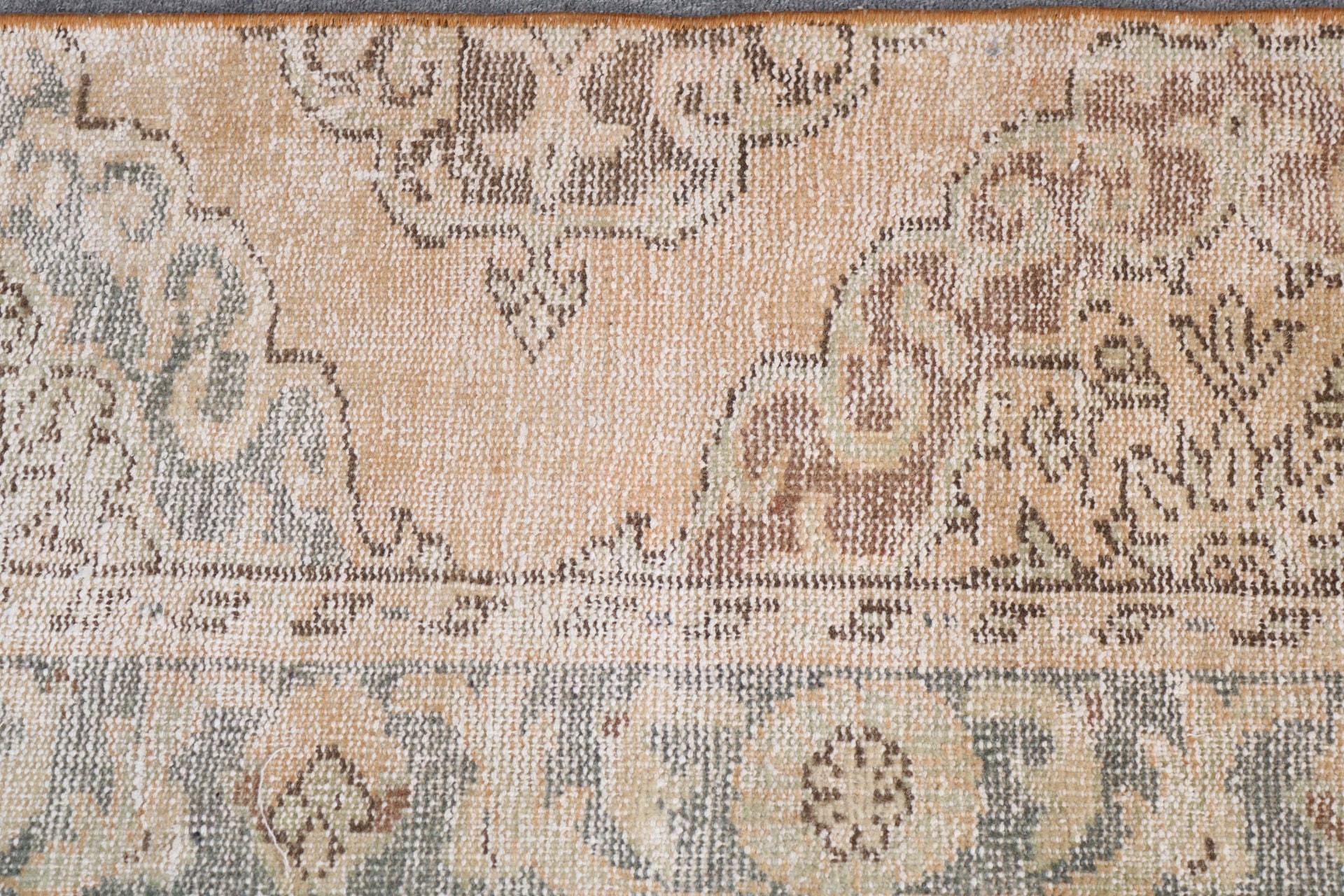 Vintage Halı, Turuncu Fas Halıları, 1.6x3.7 ft Küçük Halılar, Türk Halısı, Paspas Halısı, Banyo Halıları, Yatak Odası Halıları, Lüks Halı