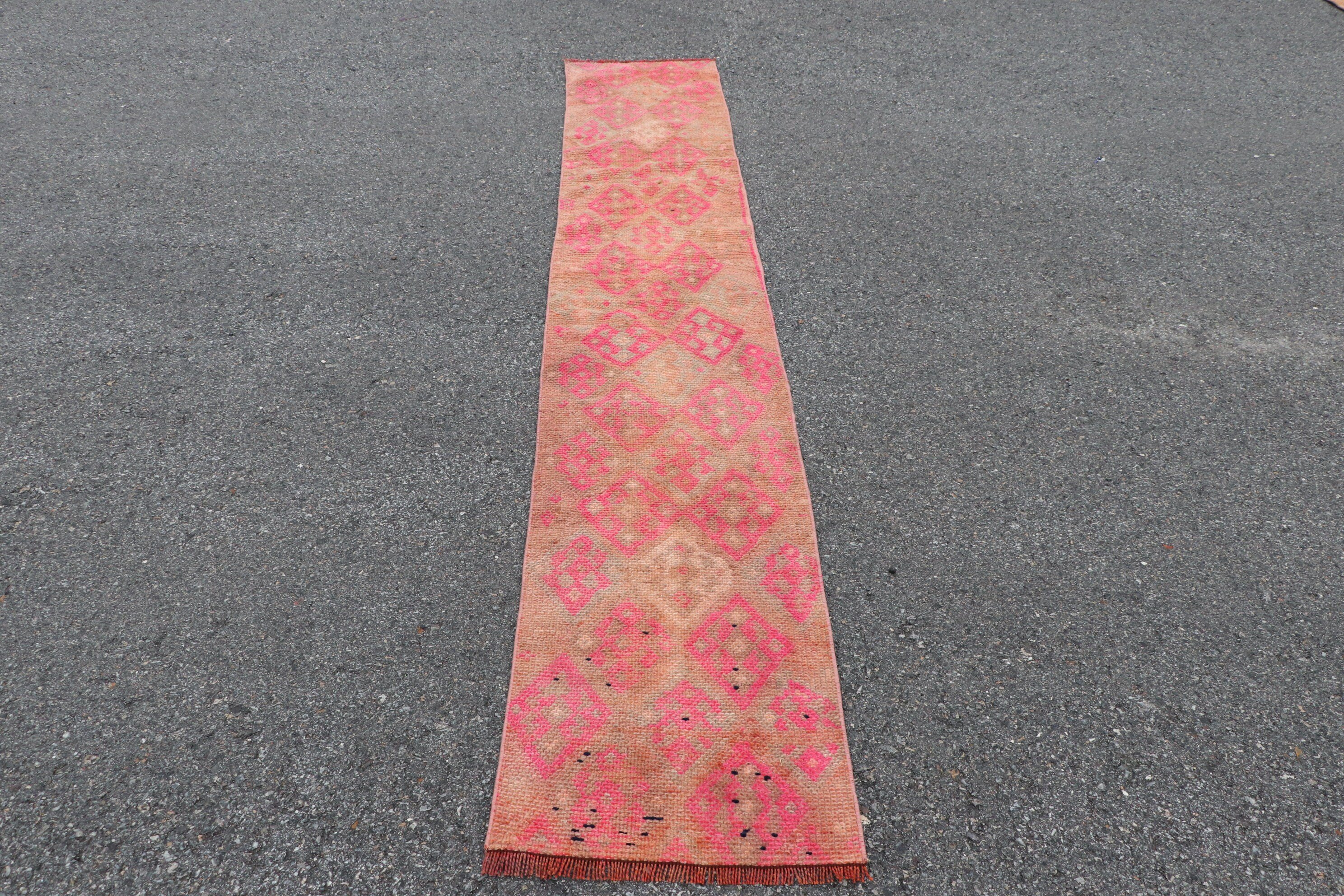 Pembe Antika Halı, Vintage Halılar, Koridor Halısı, 1.8x10.2 ft Runner Halıları, Mutfak Halıları, Merdiven Halıları, Türk Halısı, Havalı Halı, Ev Dekorasyonu Halısı