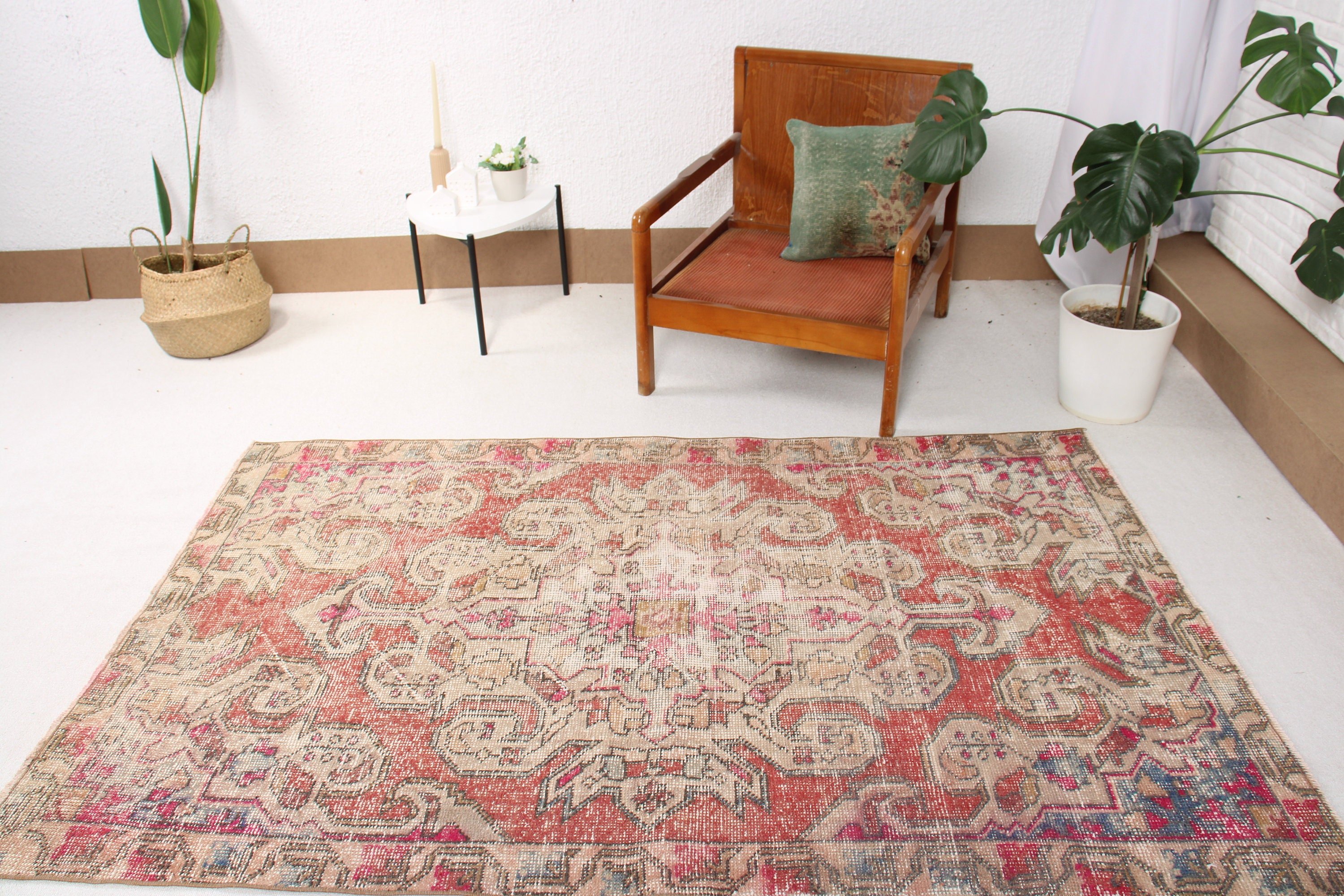 Yer Halıları, Vintage Halı, Türk Halısı, Anadolu Halıları, Bej Yatak Odası Halısı, Nötr Halılar, 4,2x6,8 ft Alan Halıları, Mutfak Halısı, Vintage Alan Halıları