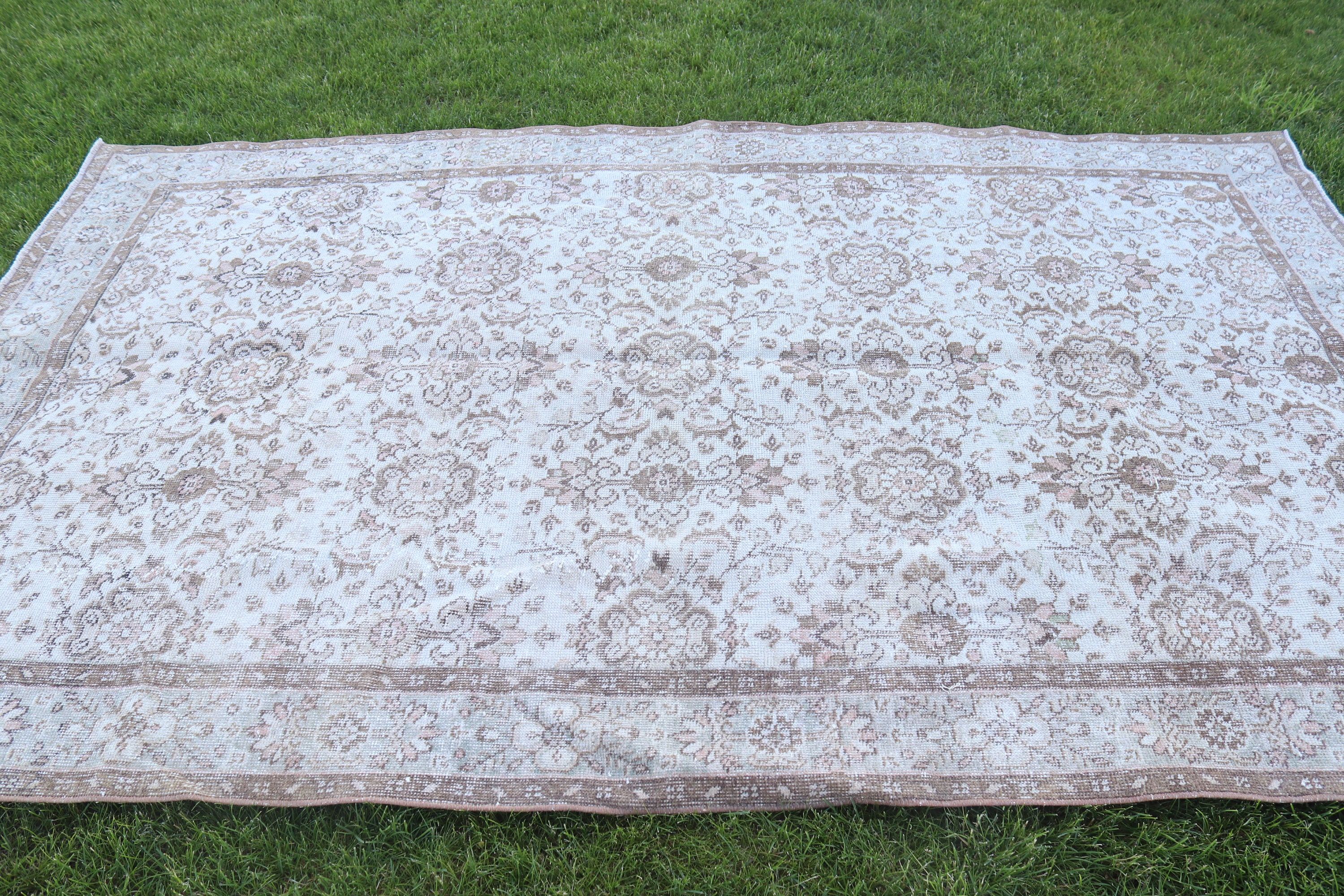 5.3x8.9 ft Büyük Halı, Türk Halısı, Bej Boho Halısı, Yemek Odası Halıları, Yer Halısı, Ofis Halıları, Büyük Boho Halıları, Ev Dekorasyonu Halıları, Vintage Halılar