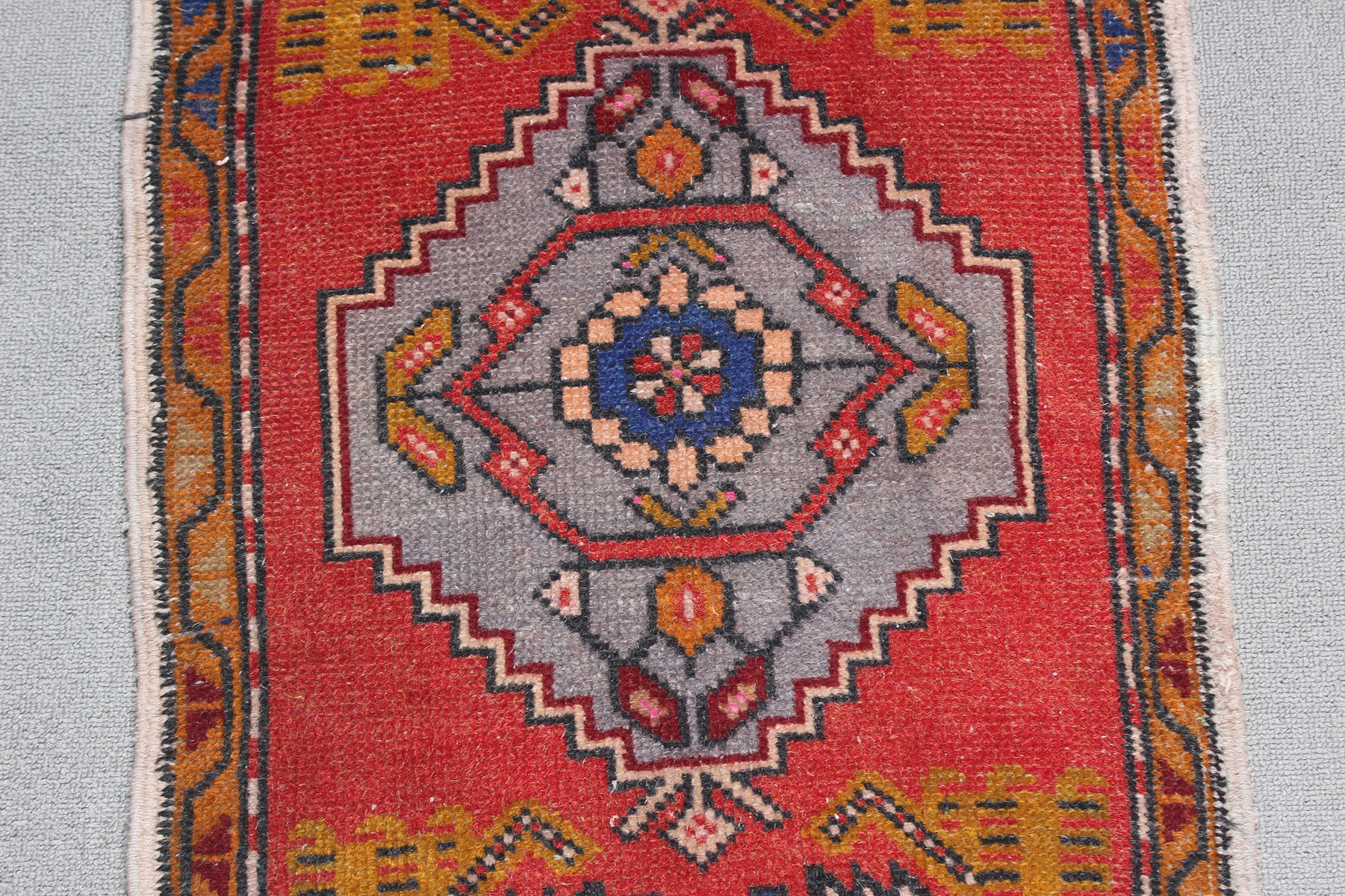 Vintage Rug, Red Handwoven Rugs, Small Area Rugs, Luxury Rugs, Tribal Rugs, Boho Rugs, 1.7x3.2 ft Small Rug, Turkish Rug, Wall Hanging Rugs