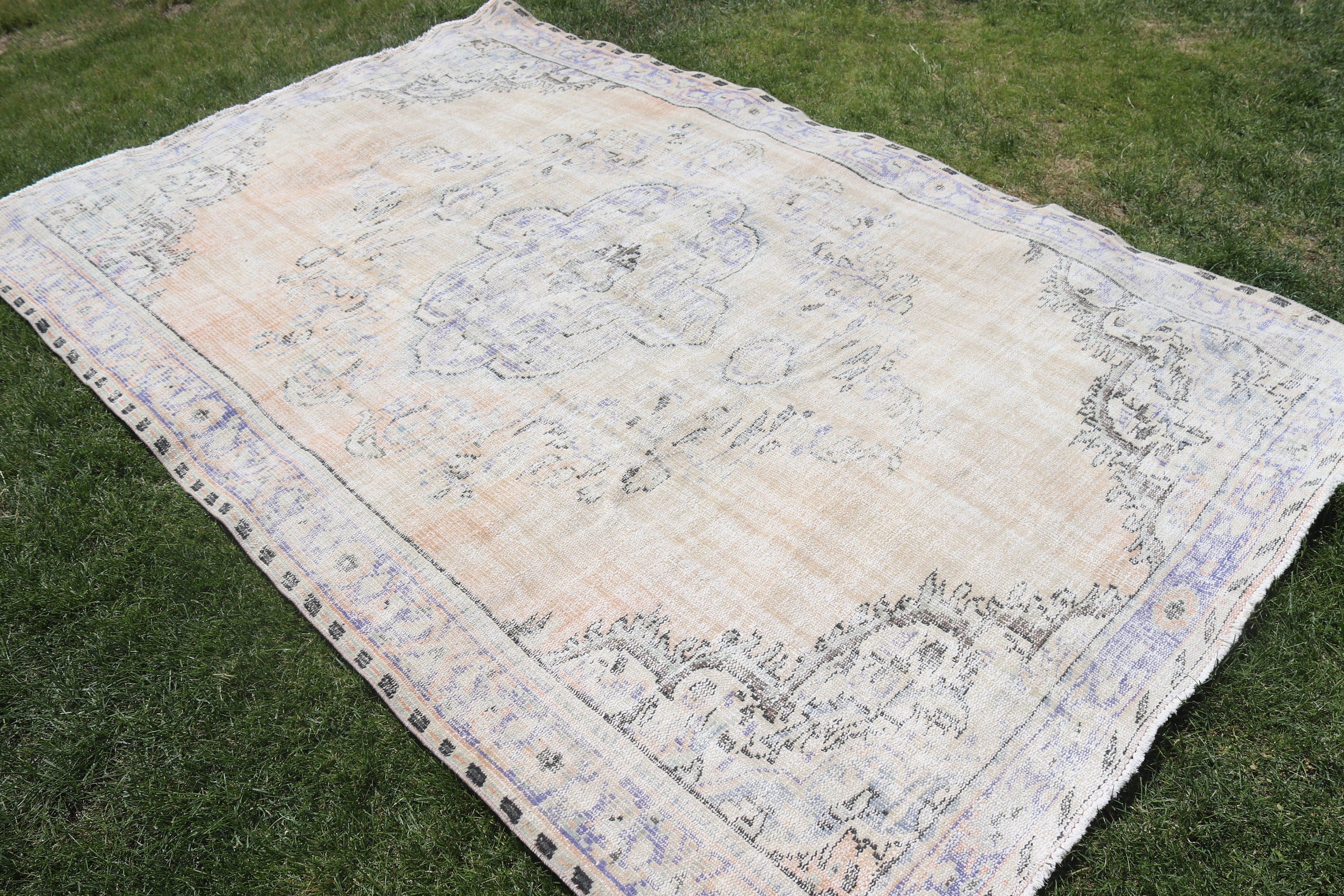 6x9,1 ft Büyük Halılar, Ev Dekorasyonu Halısı, Büyük Boho Halıları, Oryantal Halı, Vintage Halı, Egzotik Halılar, Türk Halıları, Bej Nötr Halı, Yatak Odası Halısı