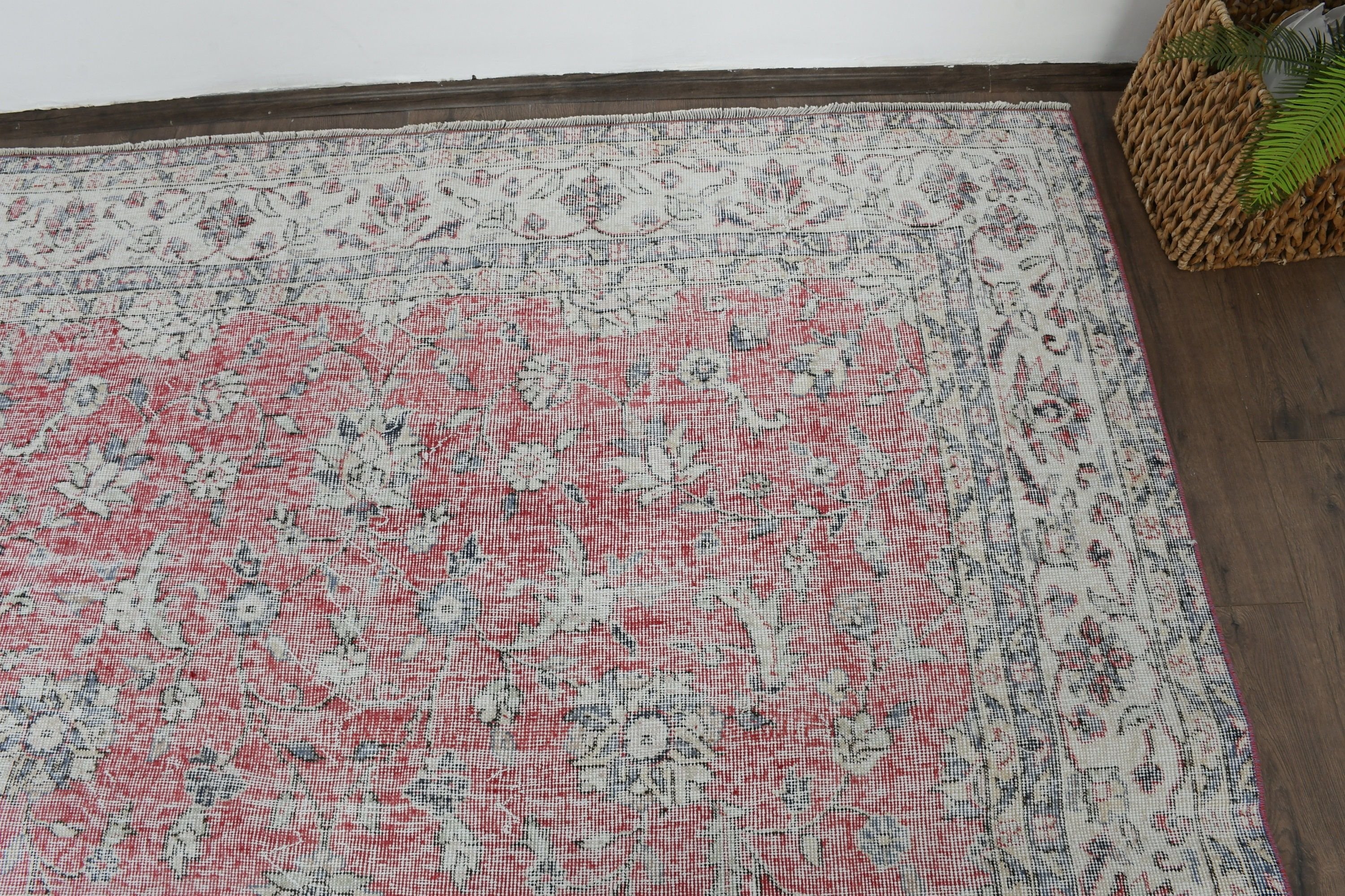 Moroccan Rug, Living Room Rugs, Dining Room Rug, Vintage Rug, Beige Oriental Rug, Old Rug, Turkish Rug, 6.7x10.3 ft Large Rugs, Antique Rug