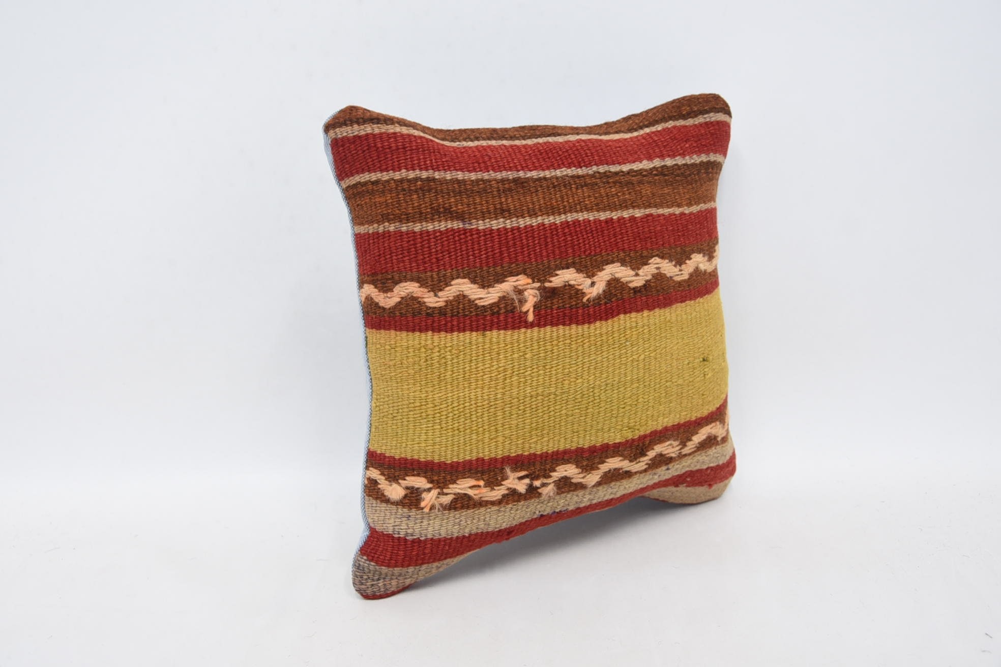 Vintage Pillow, Turkish Kilim Pillow, Pillow for Sofa, Pet Pillow Case, Aztec Pillow, 12"x12" Red Pillow Case, Farmhouse Cushion Cover