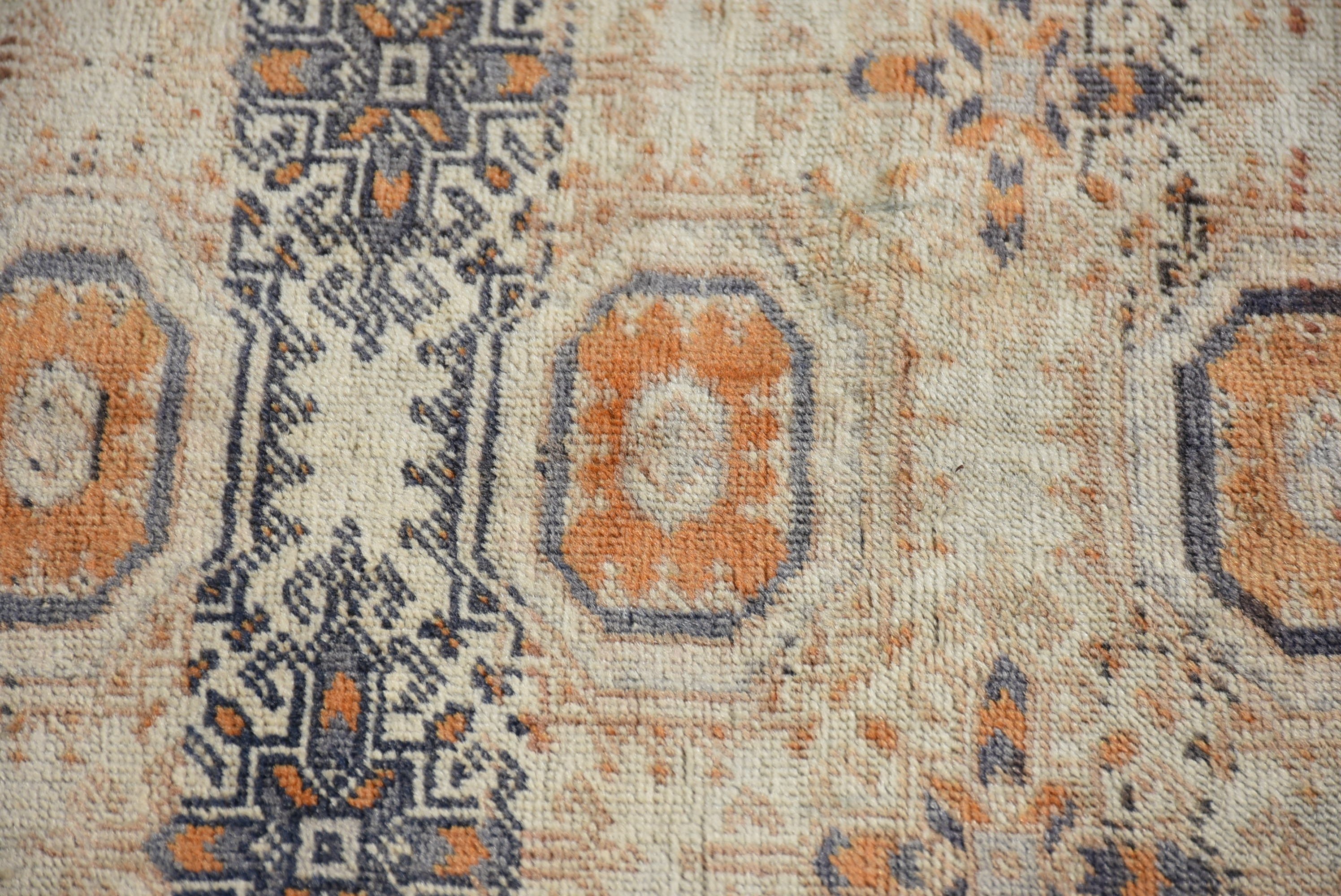 6.6x9.5 ft Large Rug, Vintage Rug, Turkish Rug, Wool Rugs, Oushak Rug, Salon Rug, Orange Anatolian Rugs, Rugs for Bedroom, Dining Room Rug