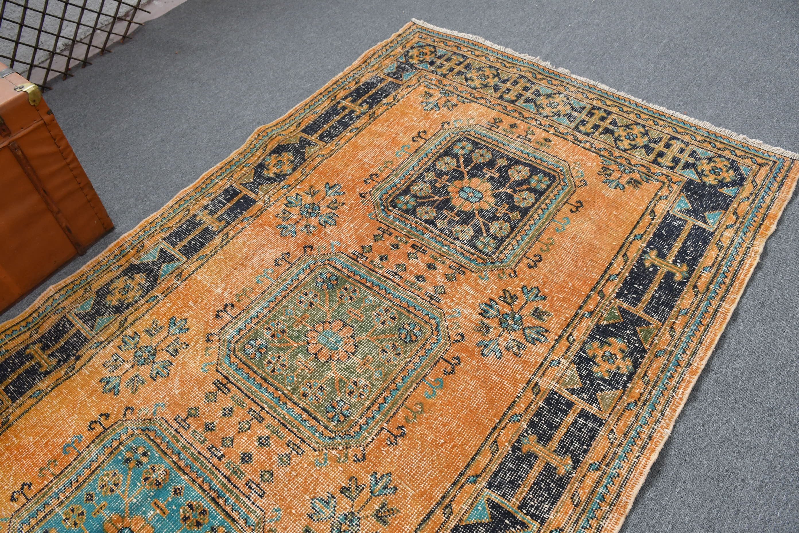 Living Room Rugs, Aztec Rugs, 4.7x11.1 ft Large Rugs, Floor Rug, Antique Rug, Rugs for Salon, Dining Room Rug, Turkish Rug, Vintage Rugs