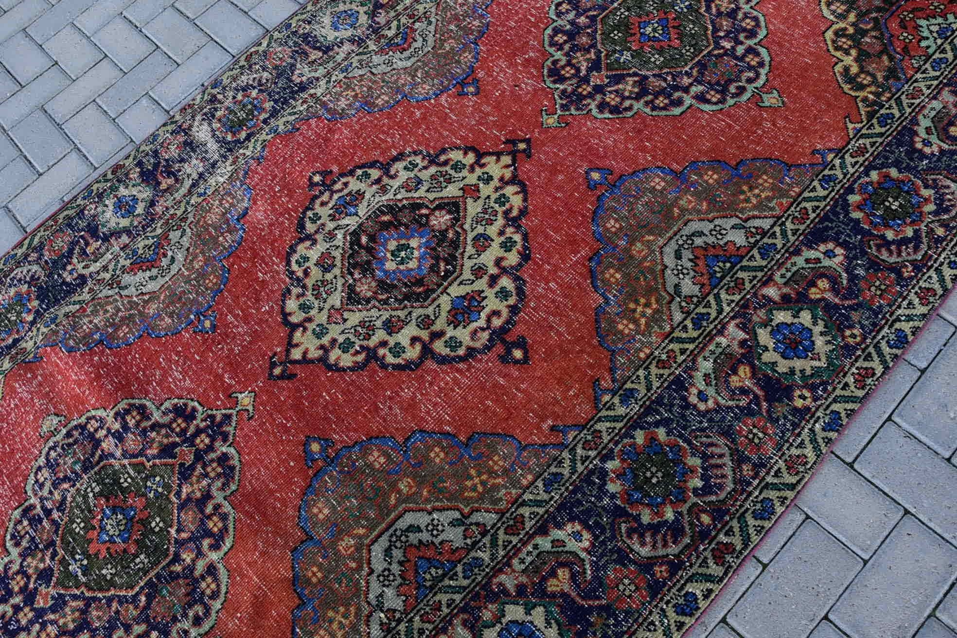 Türk Halıları, Havalı Halılar, Koridor Halısı, Koridor Halıları, Vintage Halı, 4.8x13.7 ft Yolluk Halıları, Renkli Halılar, Tribal Halı Yolluk Halıları