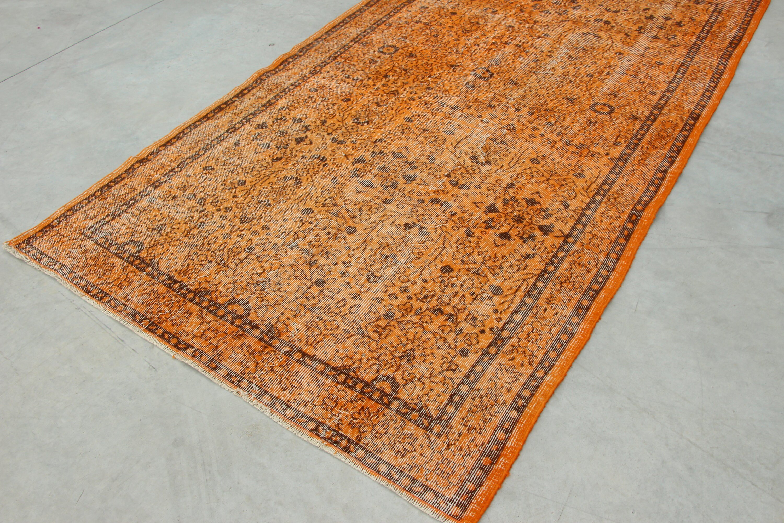 Turkish Rug, Dining Room Rugs, Vintage Rug, Turkey Rug, Orange Antique Rugs, Oriental Rug, Antique Rugs, 5x8.4 ft Large Rugs, Bedroom Rug