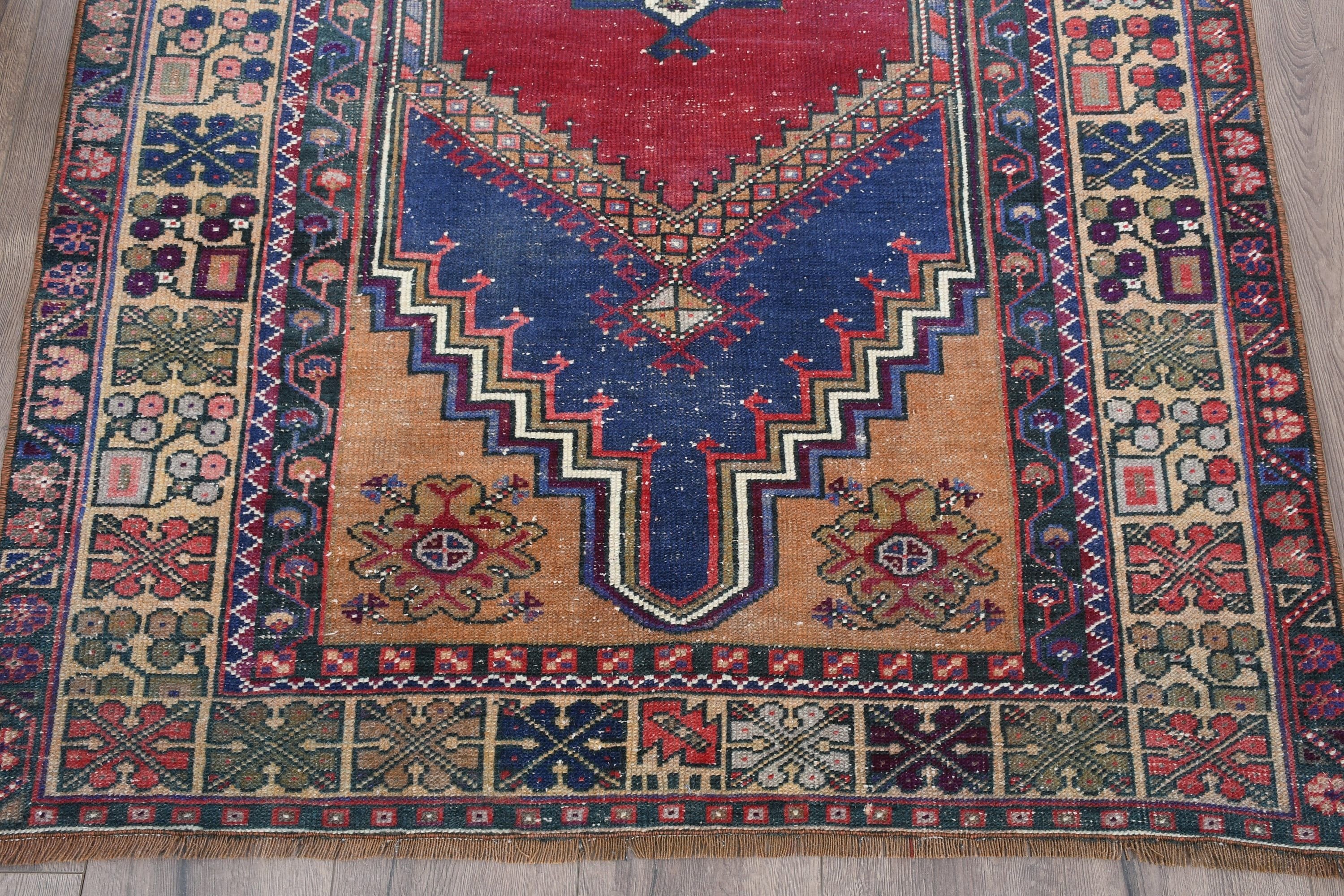 Vintage Rugs, Antique Rugs, Anatolian Rug, Rugs for Area, Turkish Rugs, Red Floor Rugs, Bedroom Rug, Muted Rugs, 3.8x6.5 ft Area Rug
