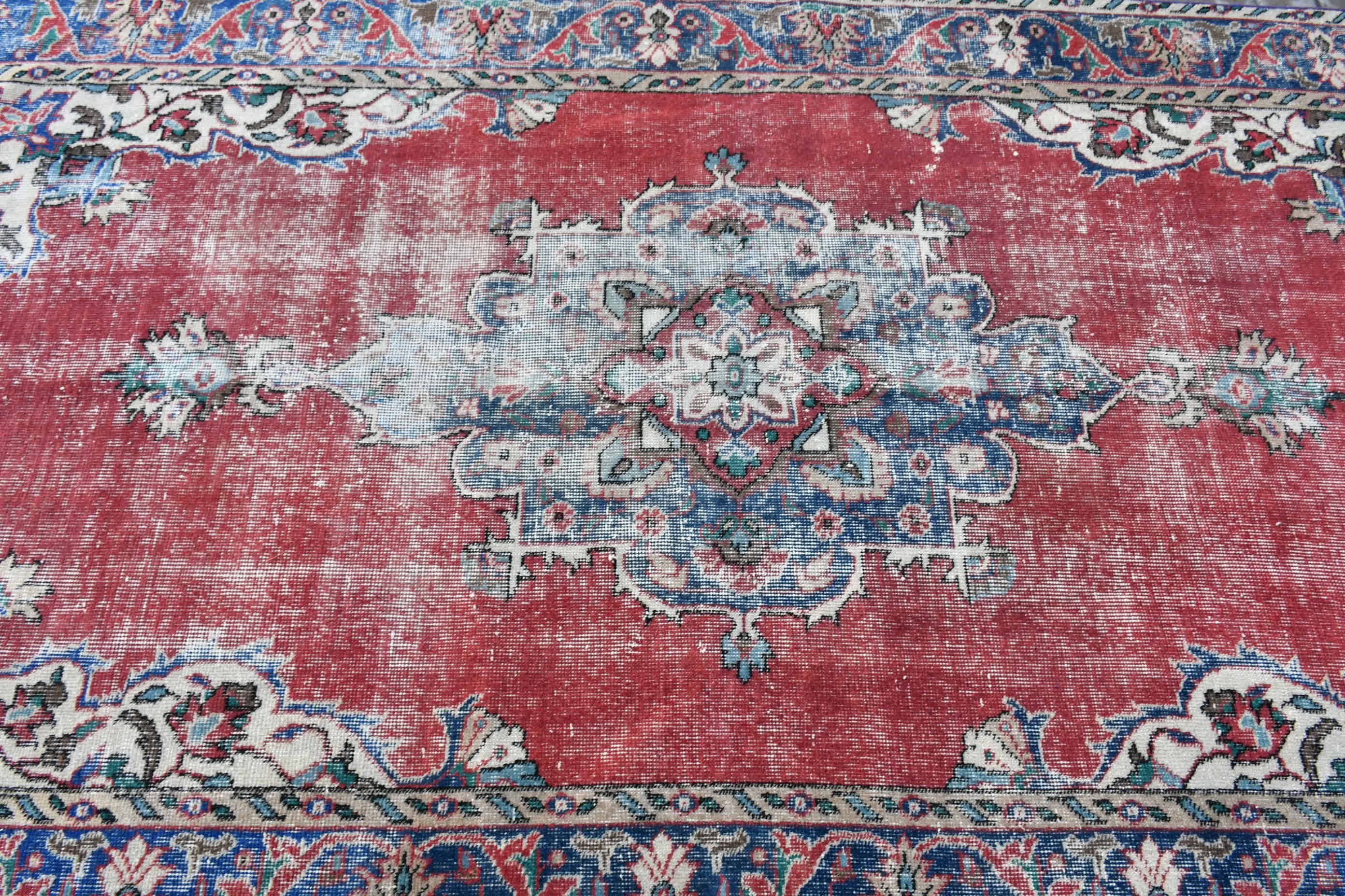 Kitchen Rug, Vintage Rugs, Dining Room Rug, Oriental Rugs, Living Room Rug, Turkey Rugs, Red Antique Rug, Turkish Rug, 4.7x8.5 ft Area Rugs